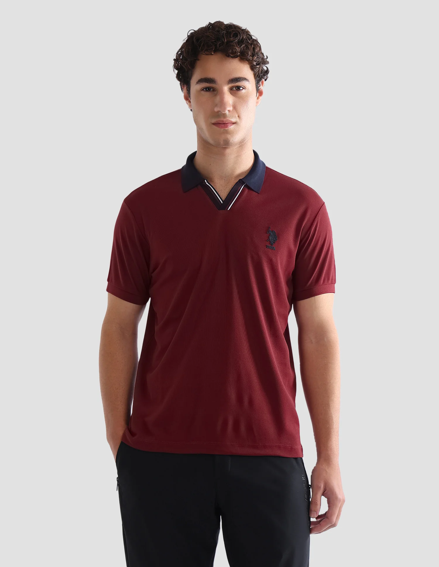 Solid Slim Fit Active Polo Shirt - Image 6