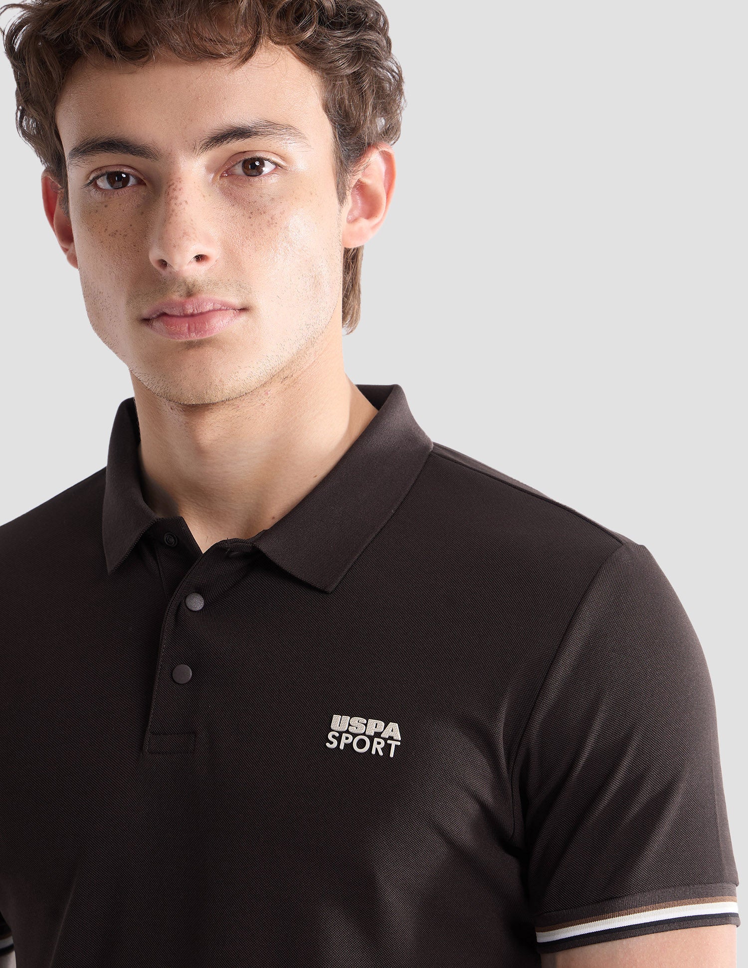 Solid Slim Fit Active Polo Shirt - Image 7