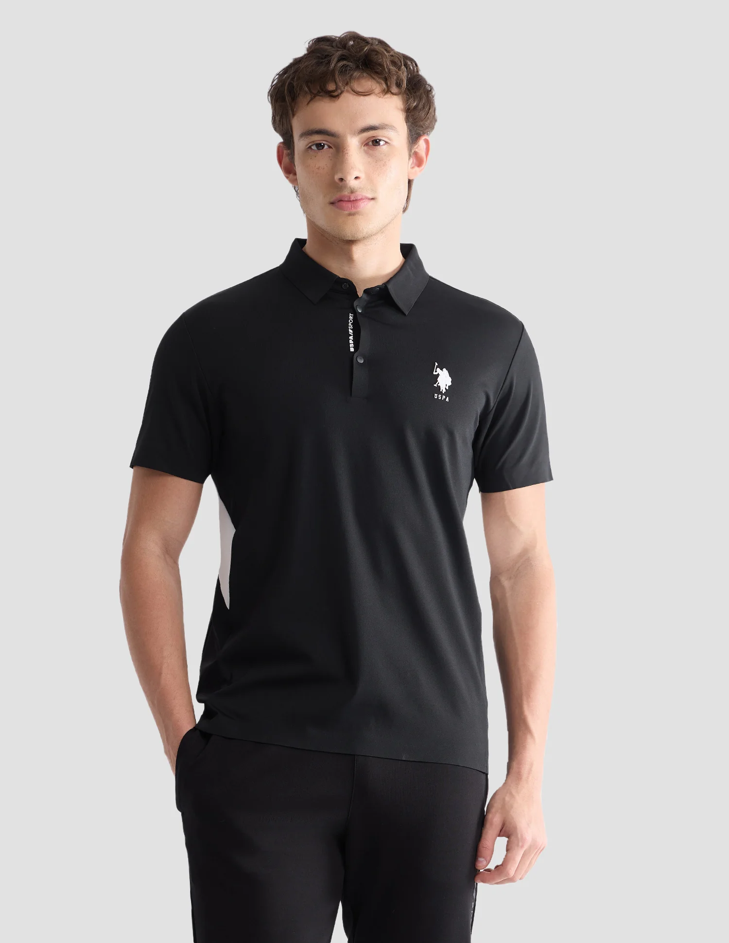 Solid Slim Fit Active Polo Shirt - Image 6