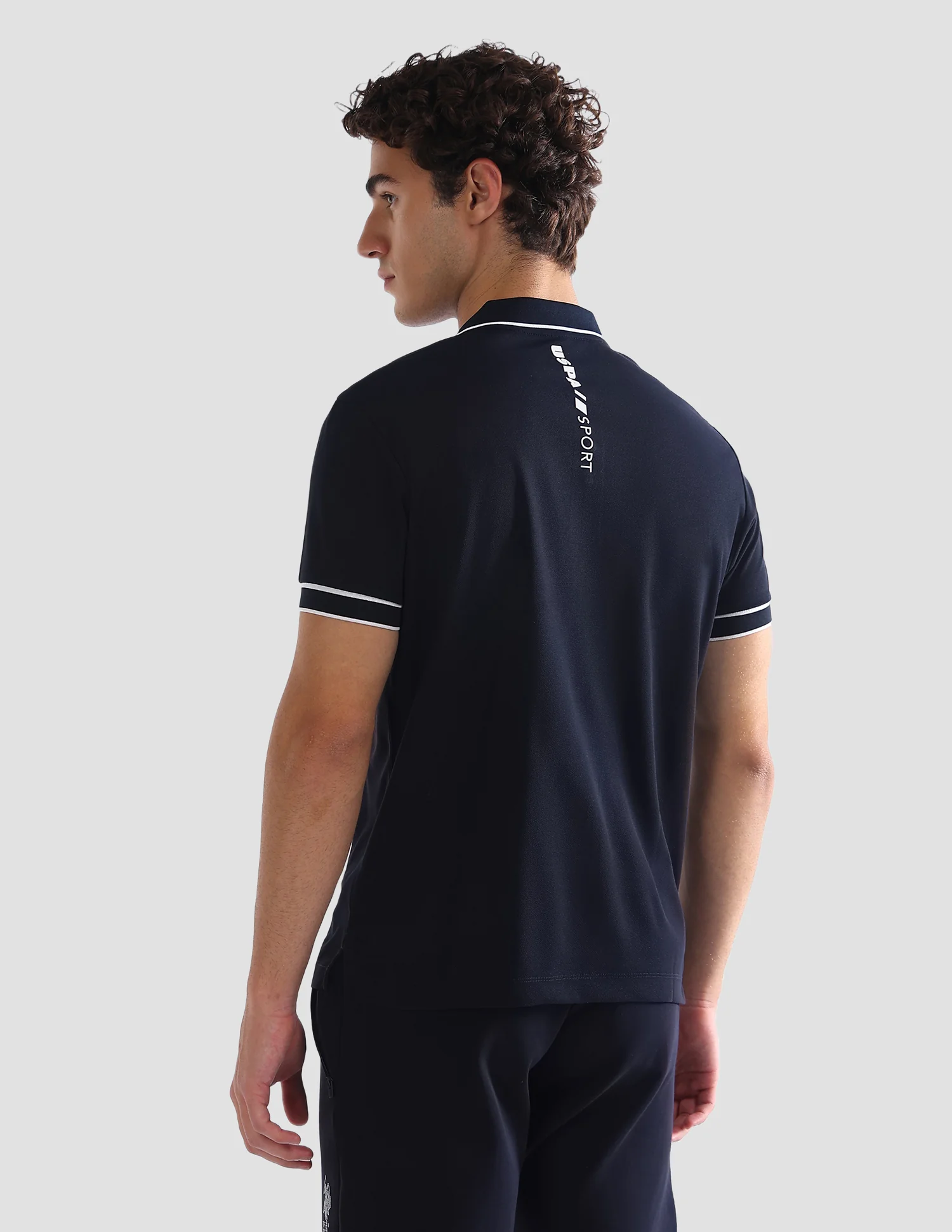 Solid Slim Fit Active Polo Shirt - Image 5