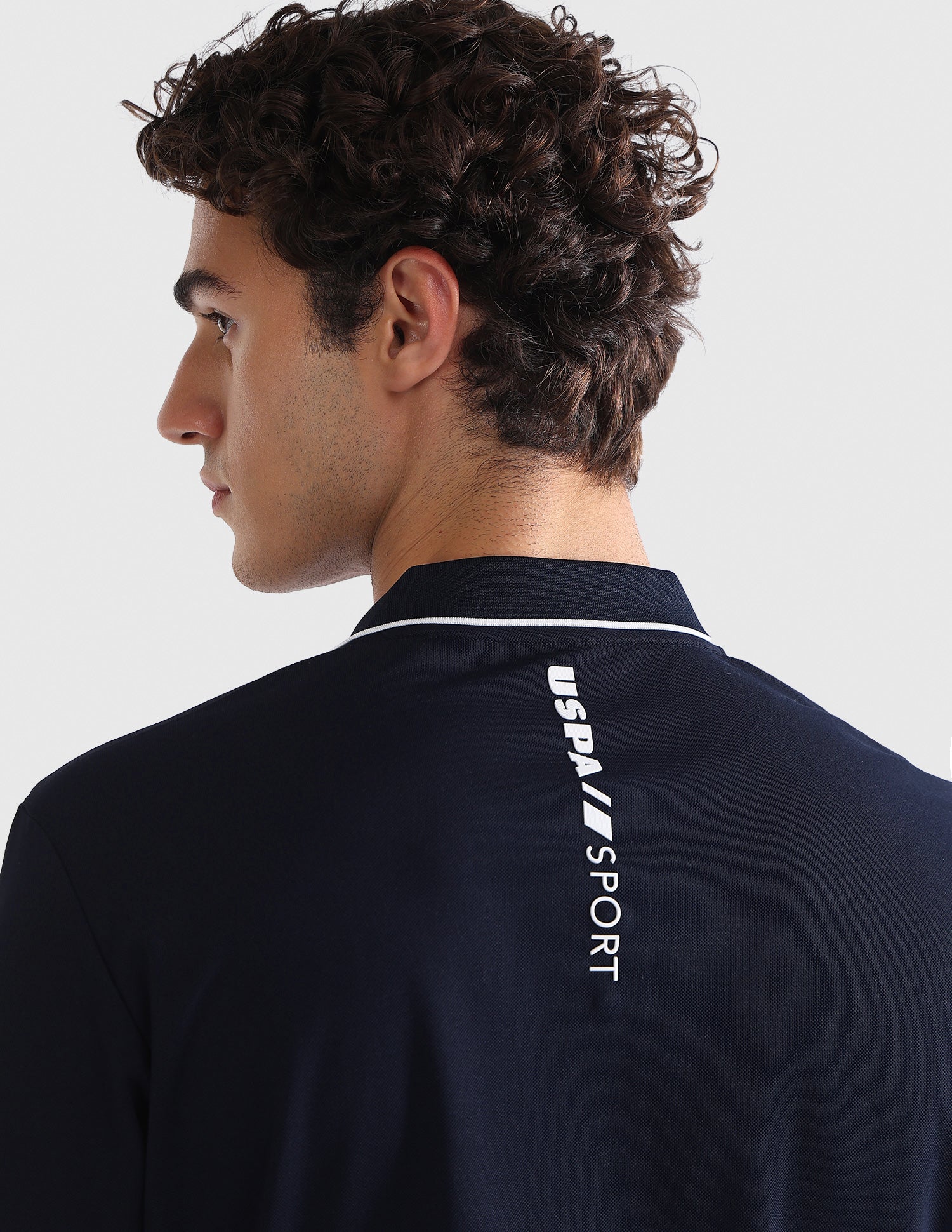 Solid Slim Fit Active Polo Shirt - Image 8