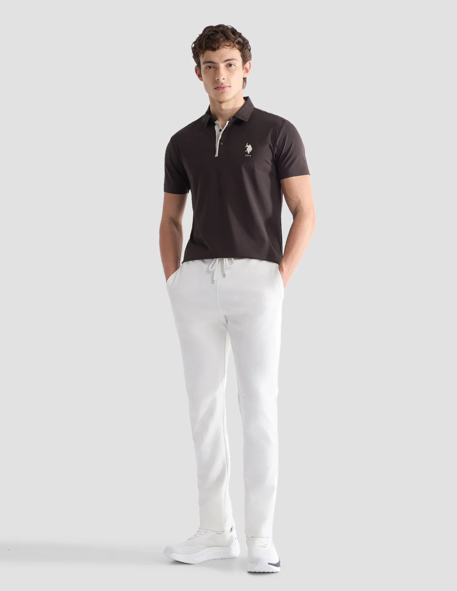 Solid Slim Fit Active Polo Shirt - Image 3