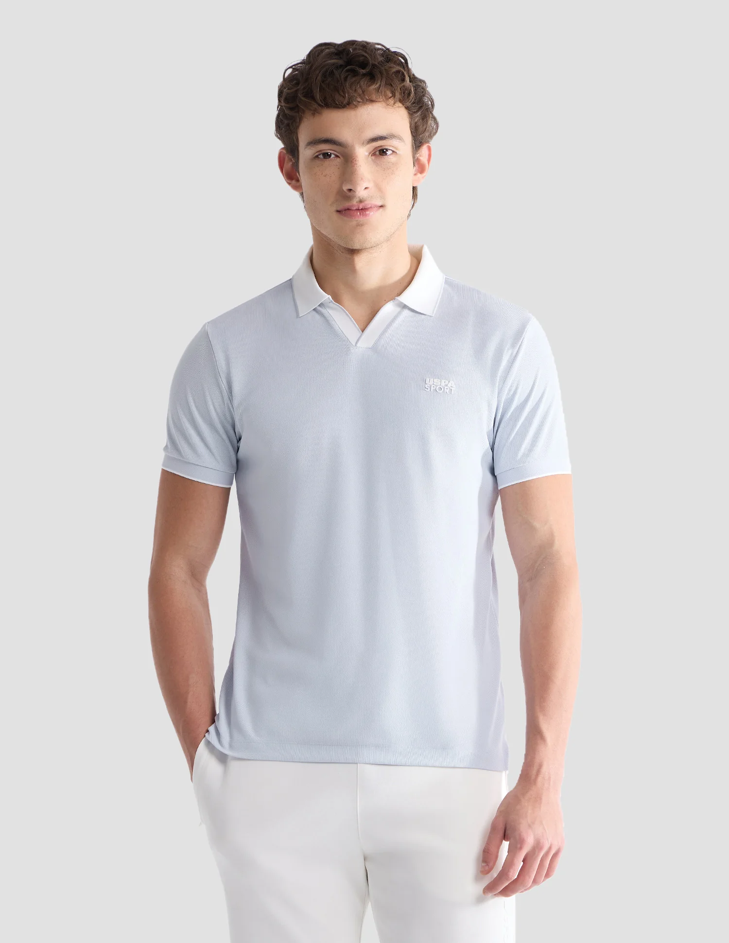 Solid Slim Fit Active Polo Shirt - Image 6