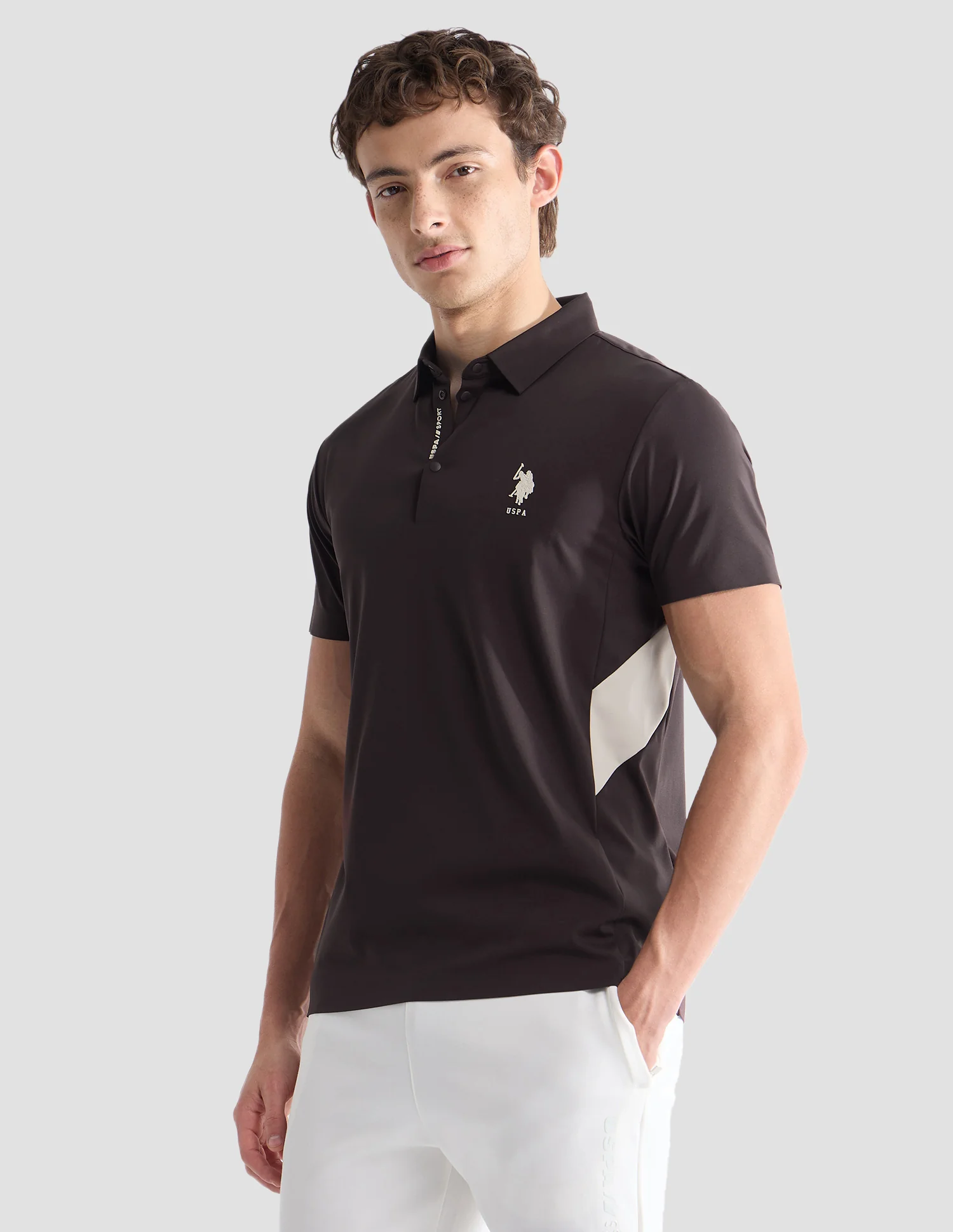 Solid Slim Fit Active Polo Shirt - Image 4