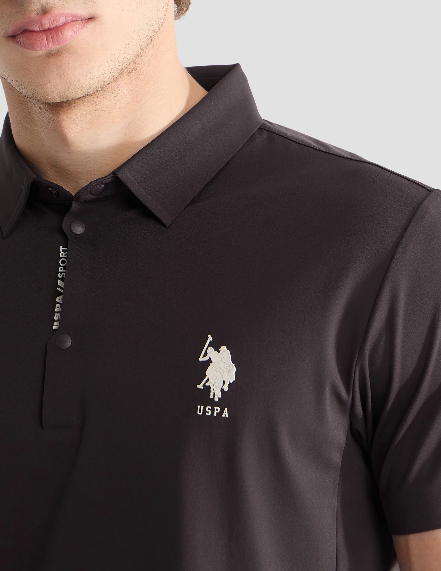 Solid Slim Fit Active Polo Shirt - Image 7