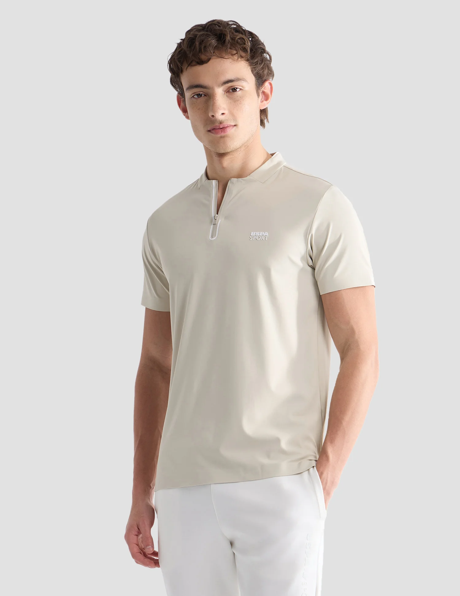 Solid Slim Fit Active Polo Shirt - Image 4