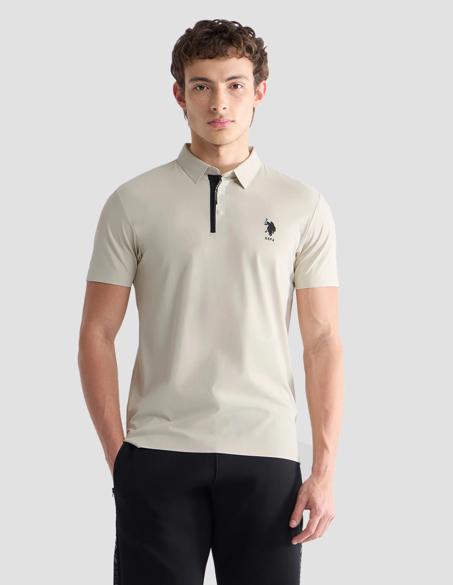 Solid Slim Fit Active Polo Shirt - Image 6