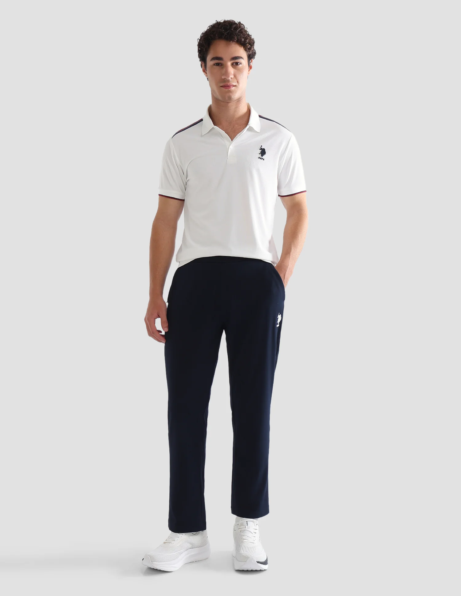 Solid Slim Fit Active Polo Shirt - Image 3
