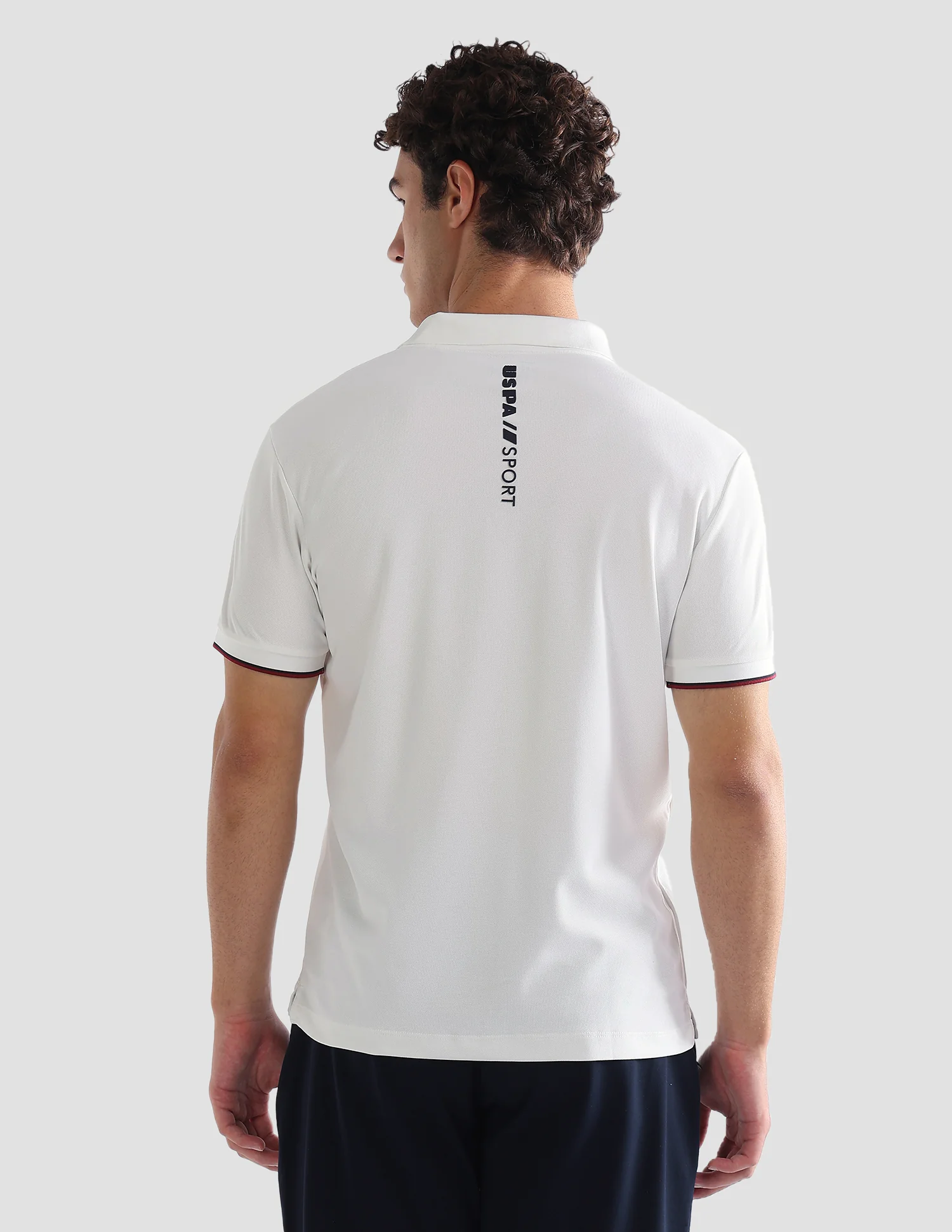 Solid Slim Fit Active Polo Shirt - Image 5