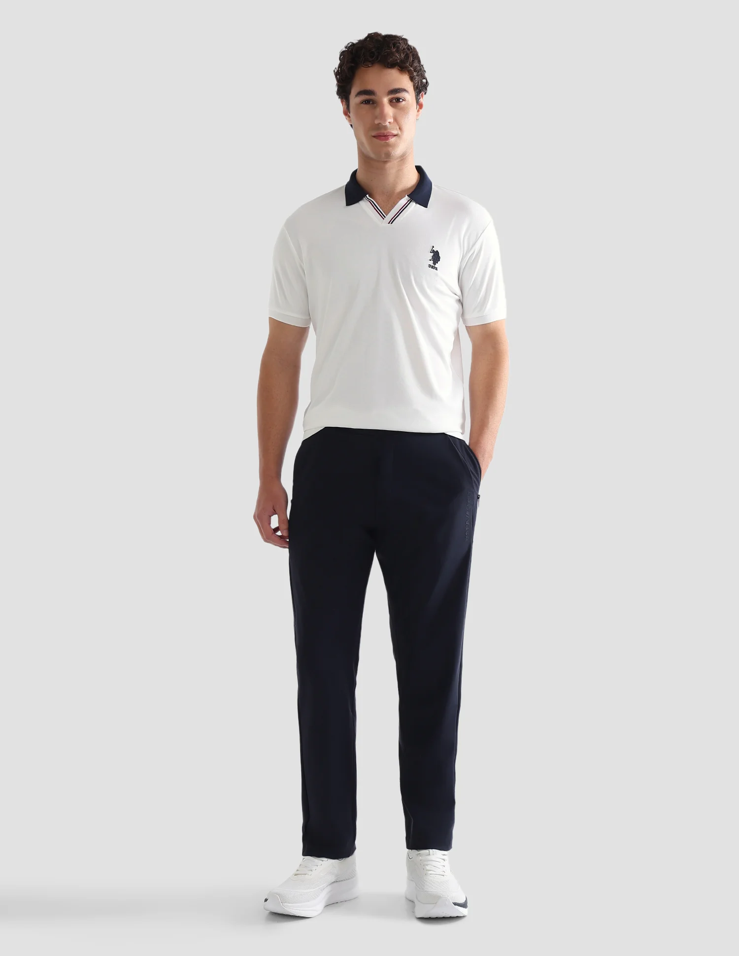 Solid Slim Fit Active Polo Shirt - Image 3