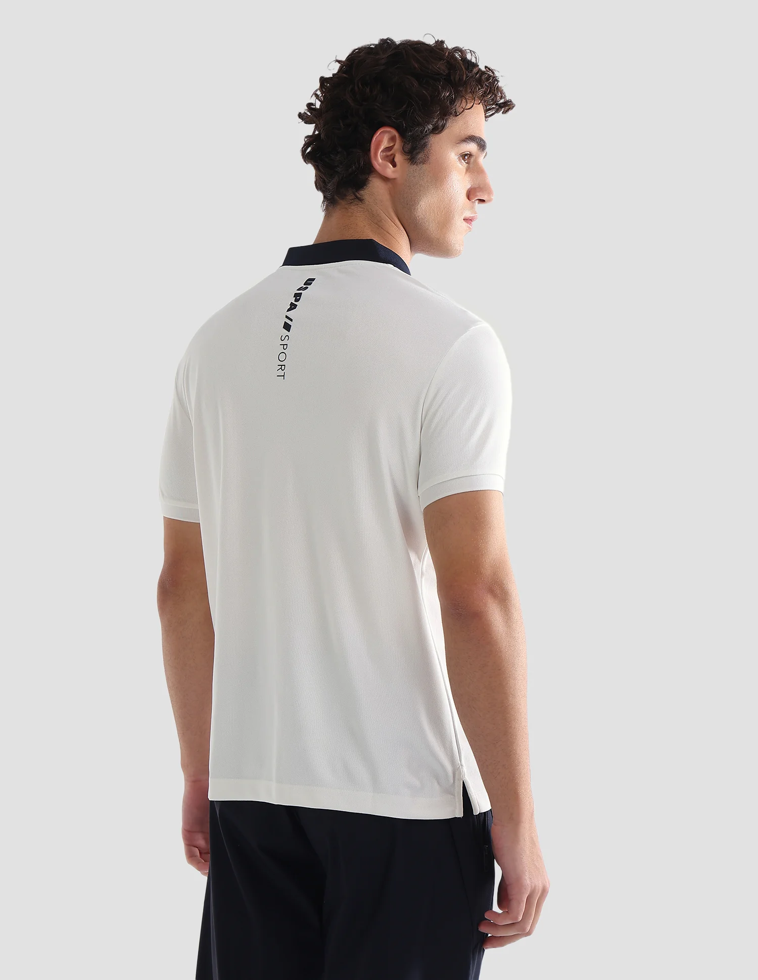 Solid Slim Fit Active Polo Shirt - Image 5