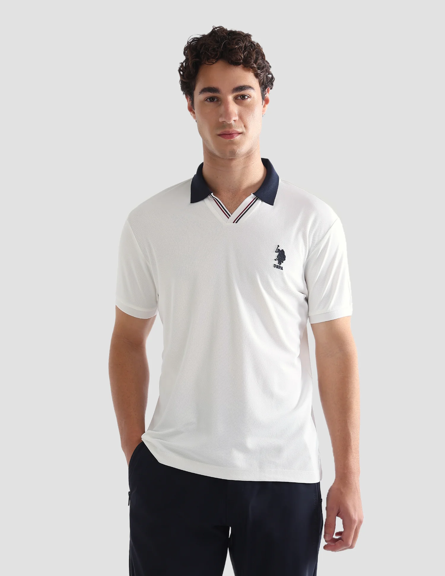 Solid Slim Fit Active Polo Shirt - Image 6