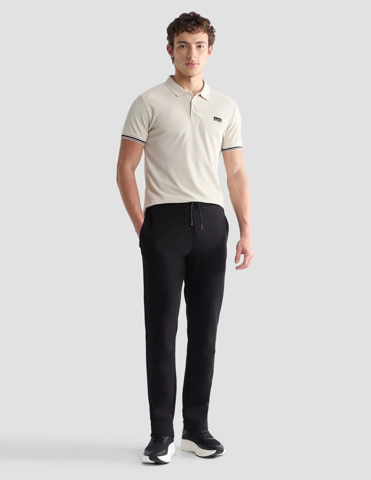 Solid Slim Fit Active Polo Shirt - Image 3