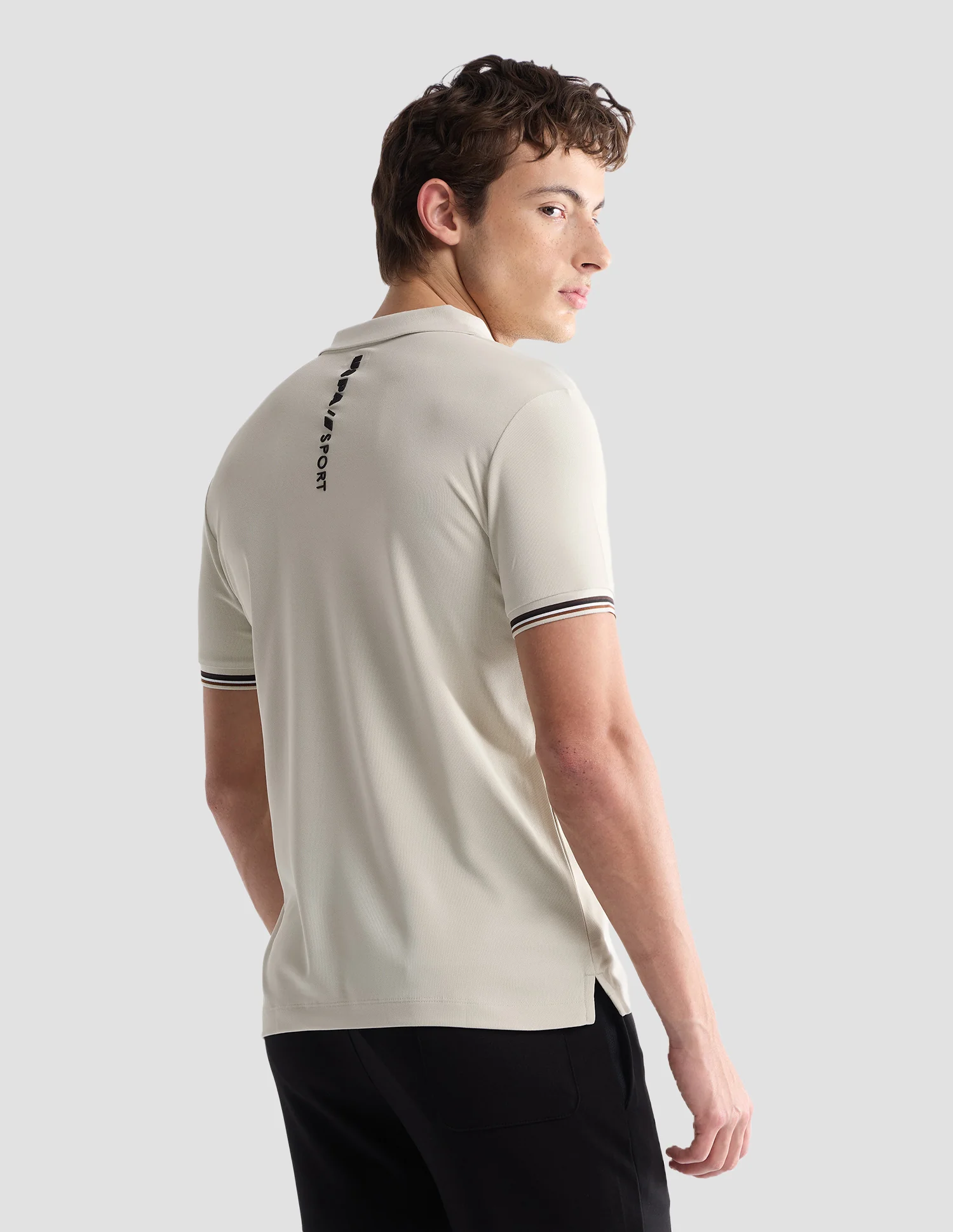 Solid Slim Fit Active Polo Shirt - Image 5