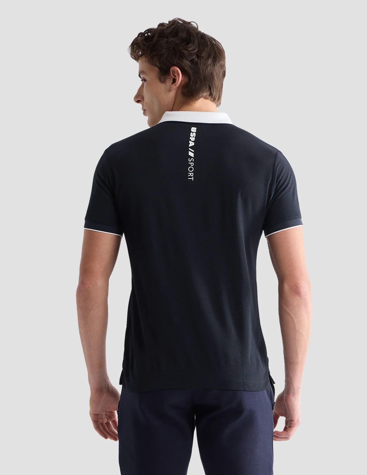 Solid Slim Fit Active Polo Shirt - Image 5