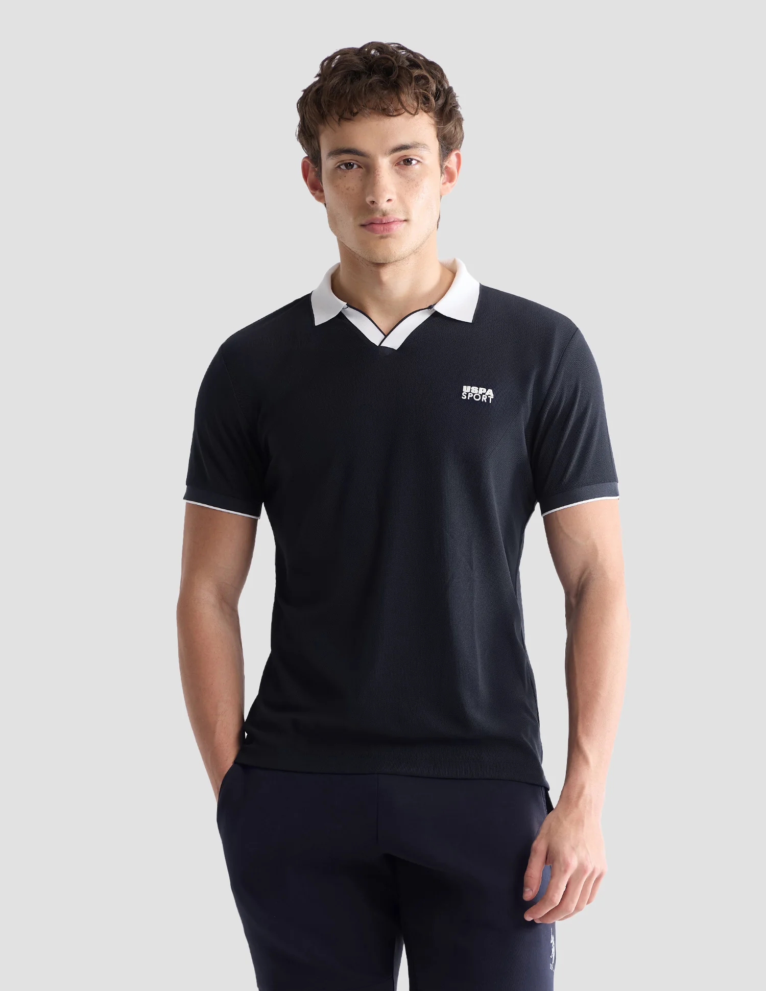 Solid Slim Fit Active Polo Shirt - Image 6