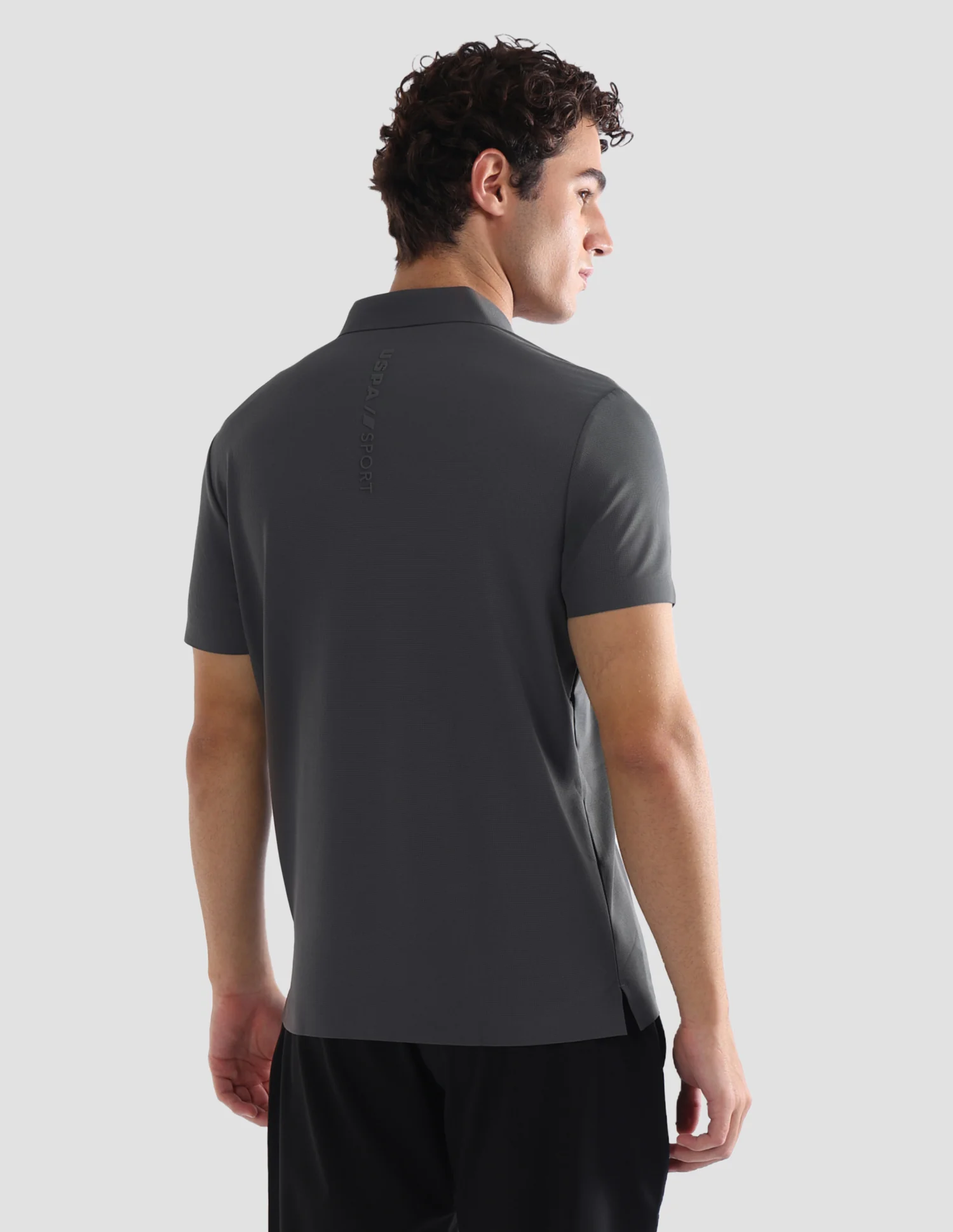 Solid Slim Fit Active Polo Shirt - Image 5