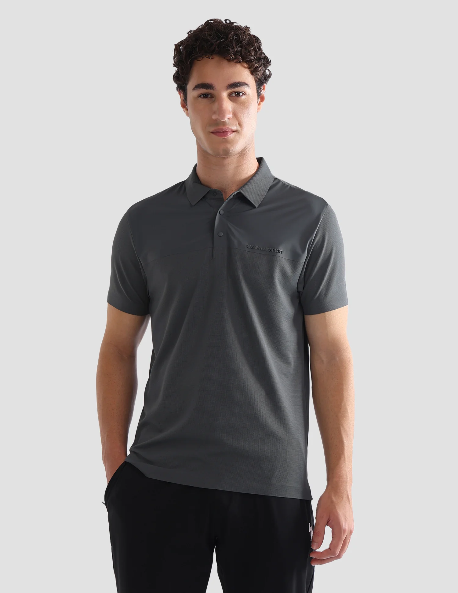Solid Slim Fit Active Polo Shirt - Image 6