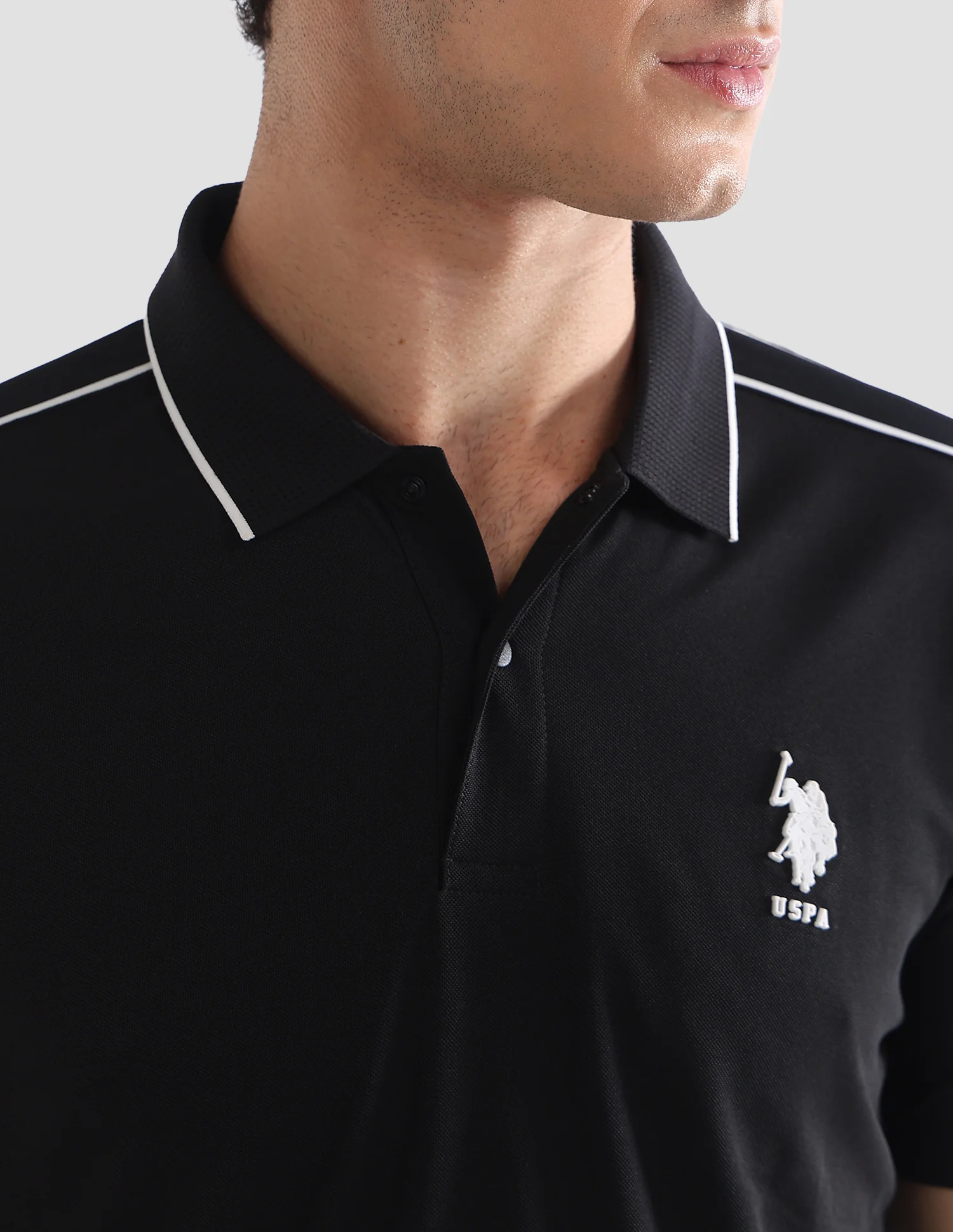 Solid Slim Fit Active Polo Shirt - Image 7