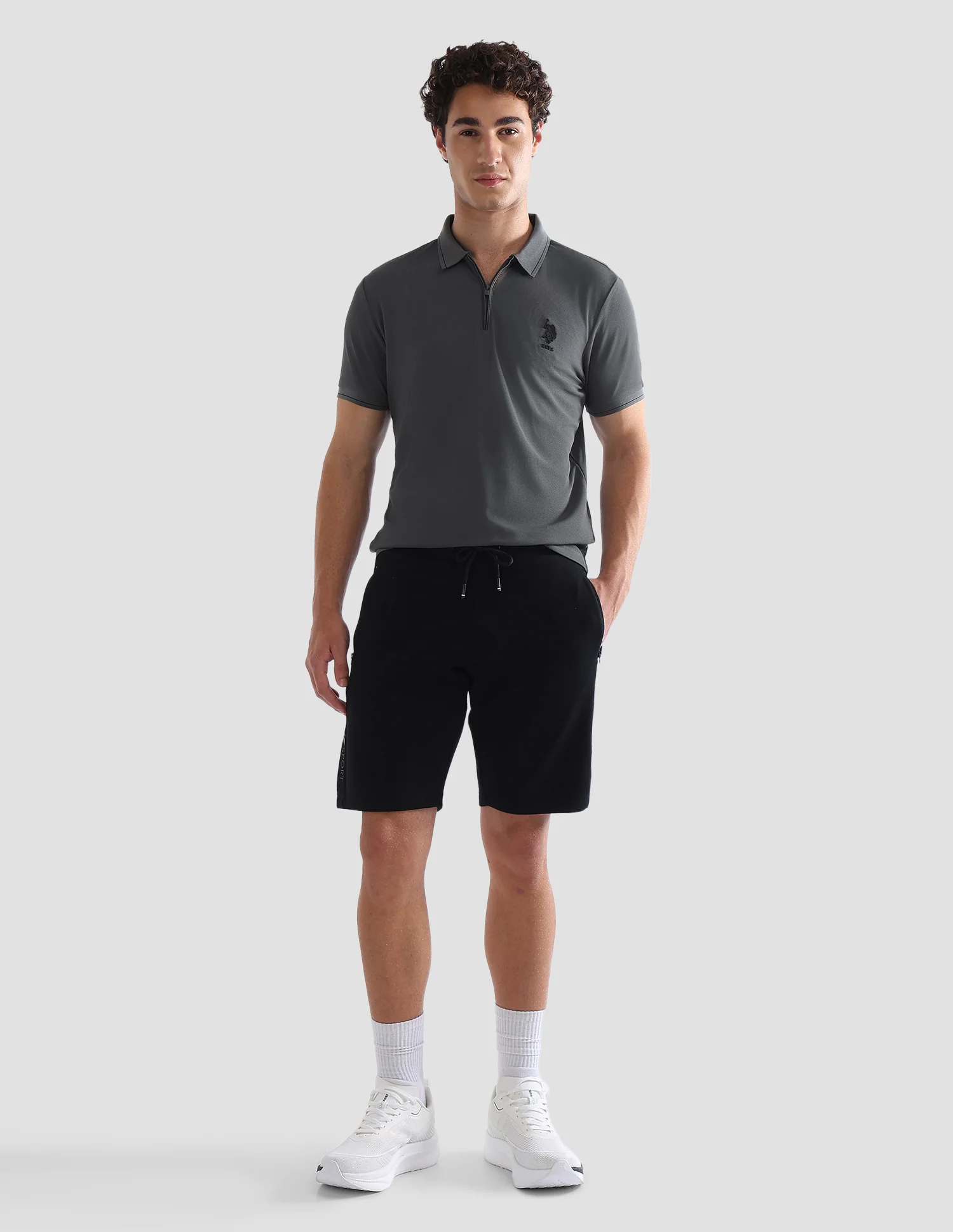 Solid Slim Fit Active Polo Shirt - Image 3