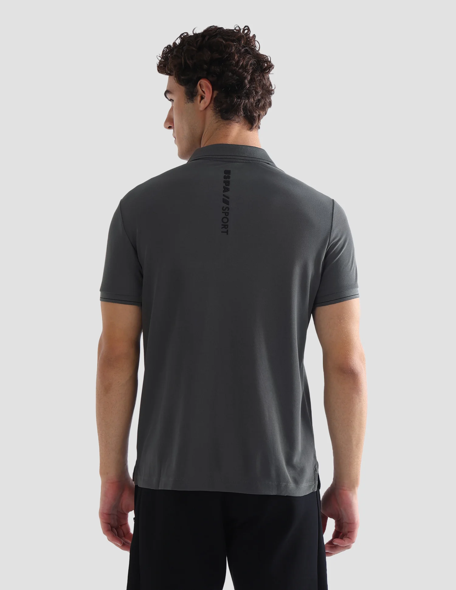 Solid Slim Fit Active Polo Shirt - Image 5