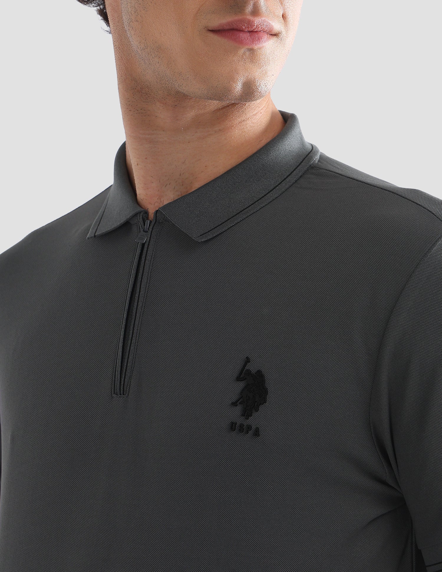 Solid Slim Fit Active Polo Shirt - Image 7