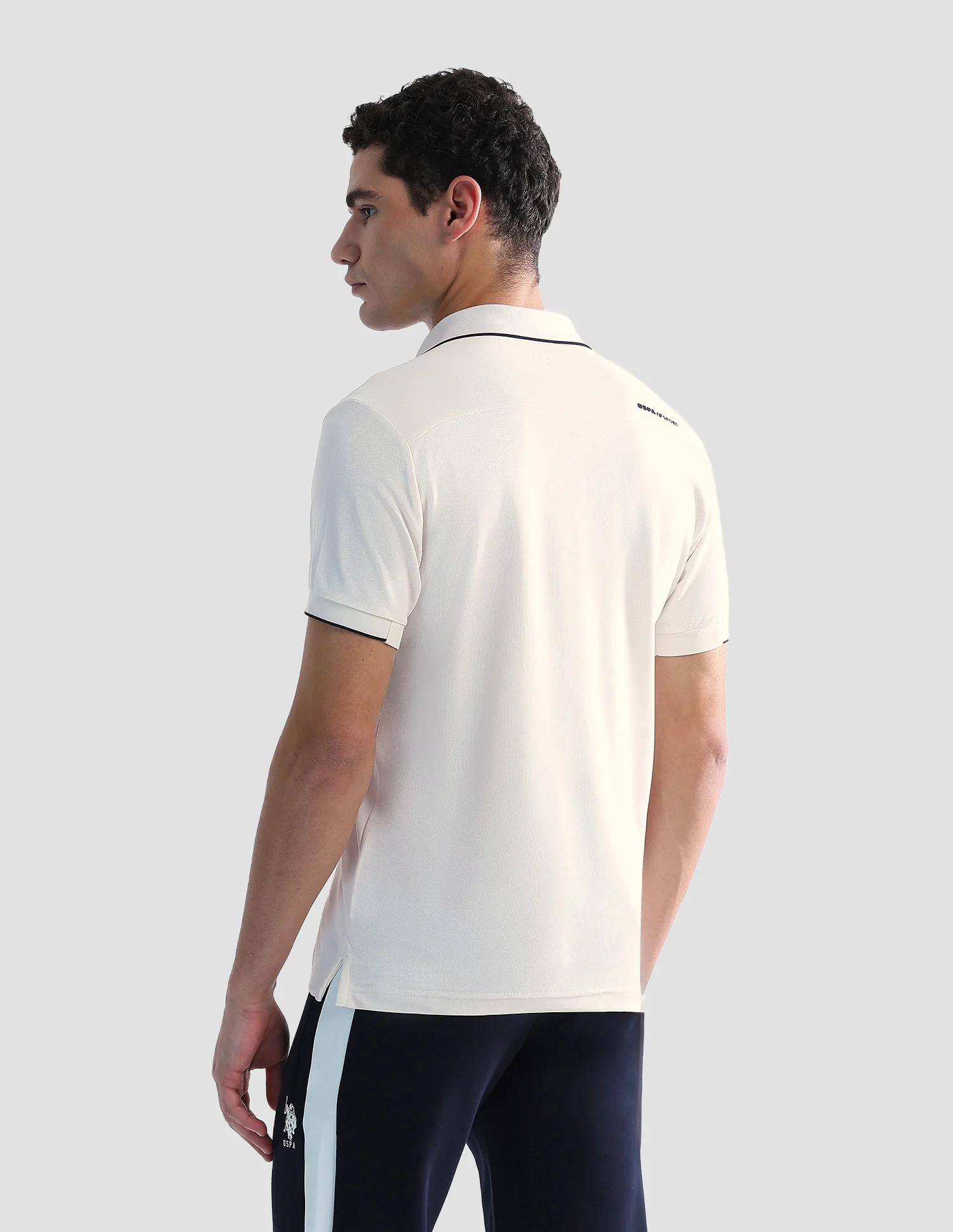 Solid Slim Fit Active Polo Shirt - Image 5