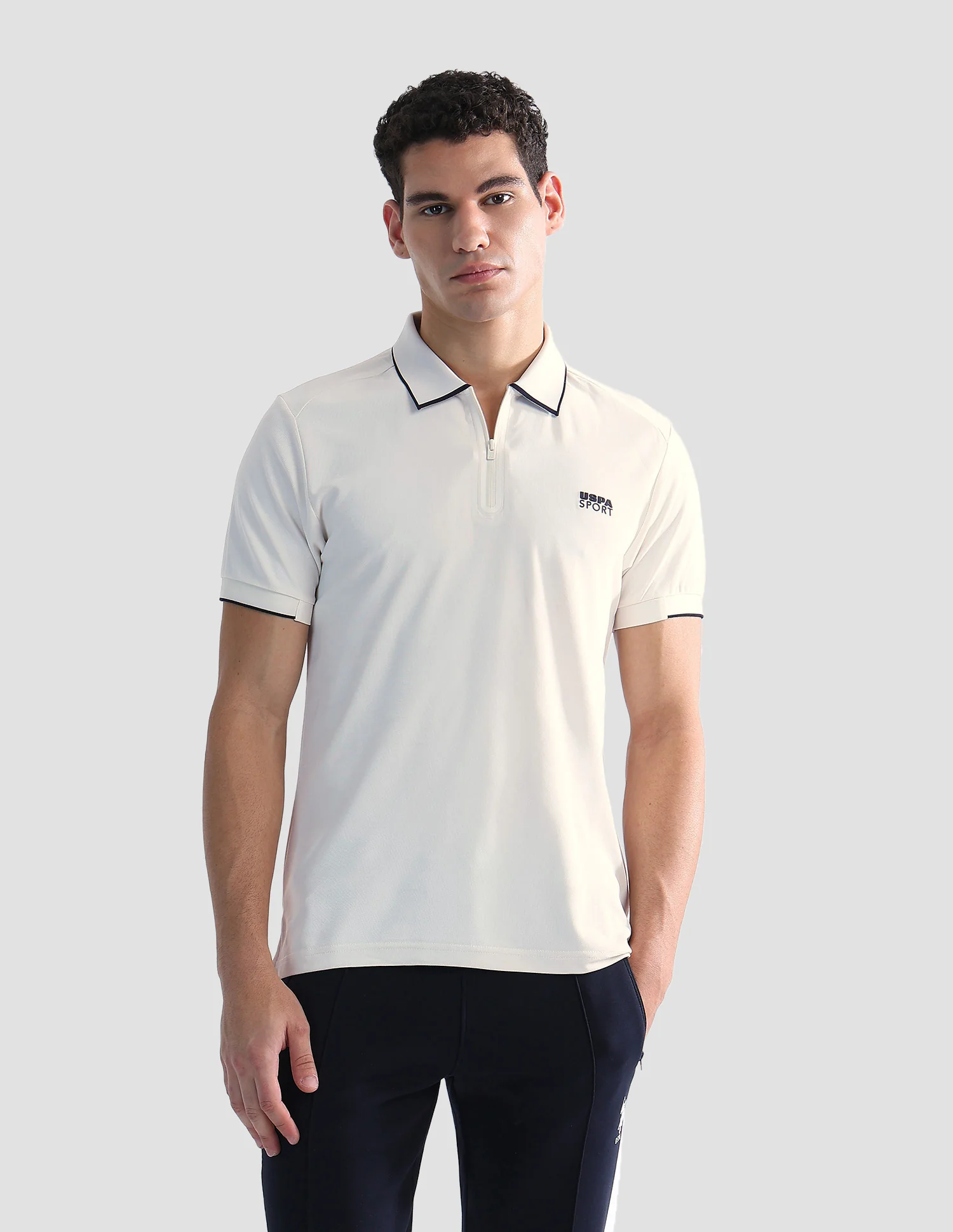 Solid Slim Fit Active Polo Shirt - Image 6