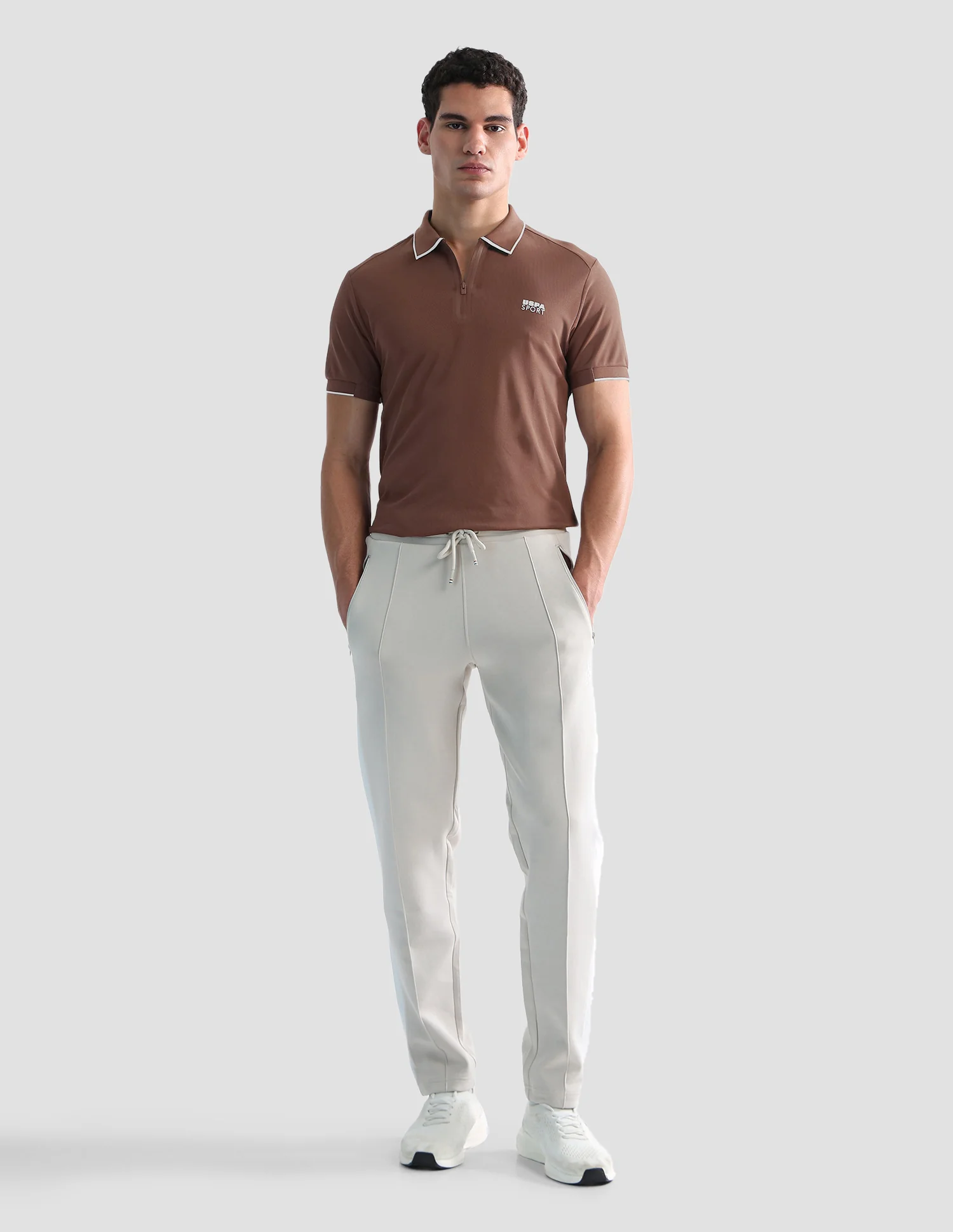 Solid Slim Fit Active Polo Shirt - Image 3