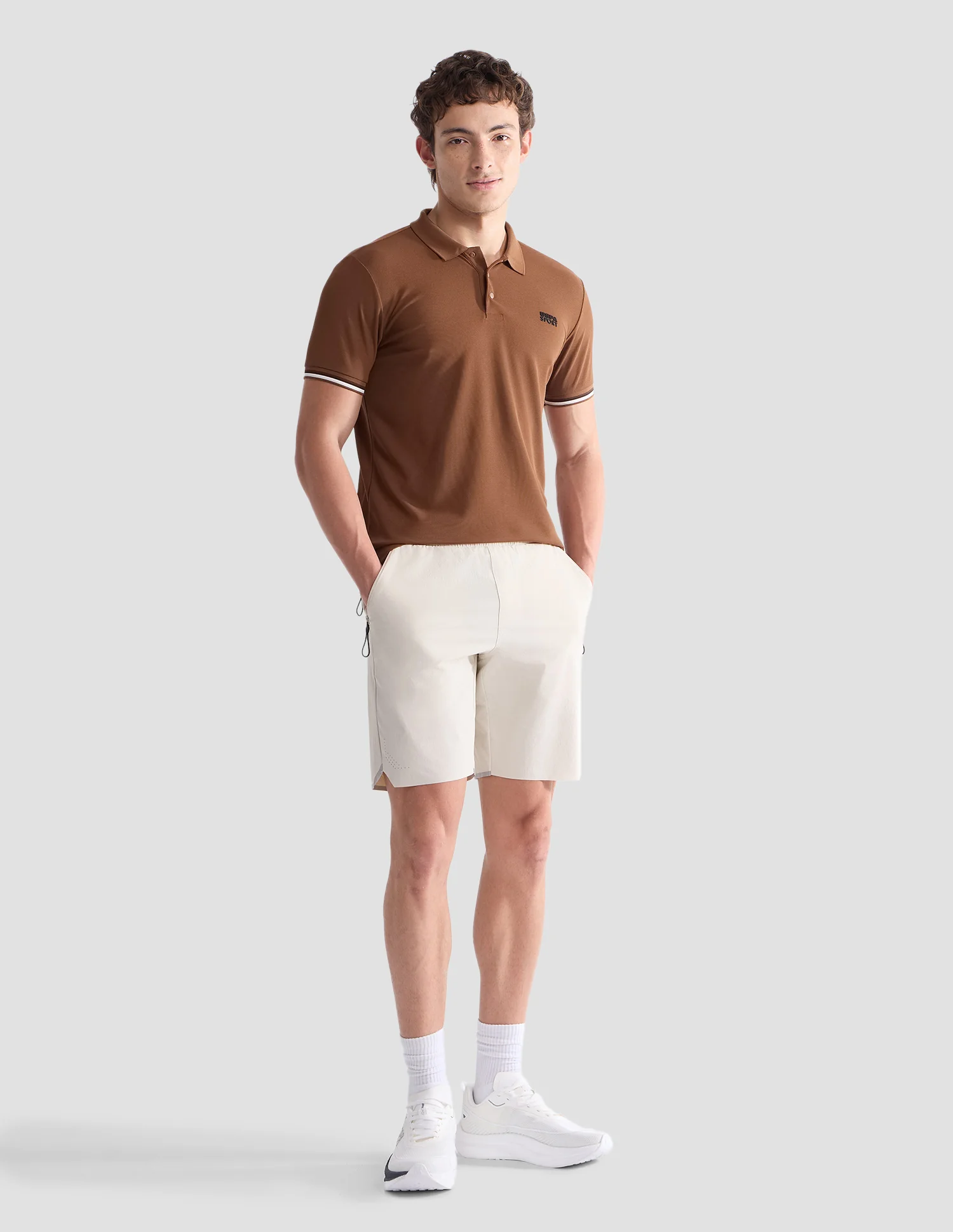 Solid Slim Fit Active Polo Shirt - Image 3