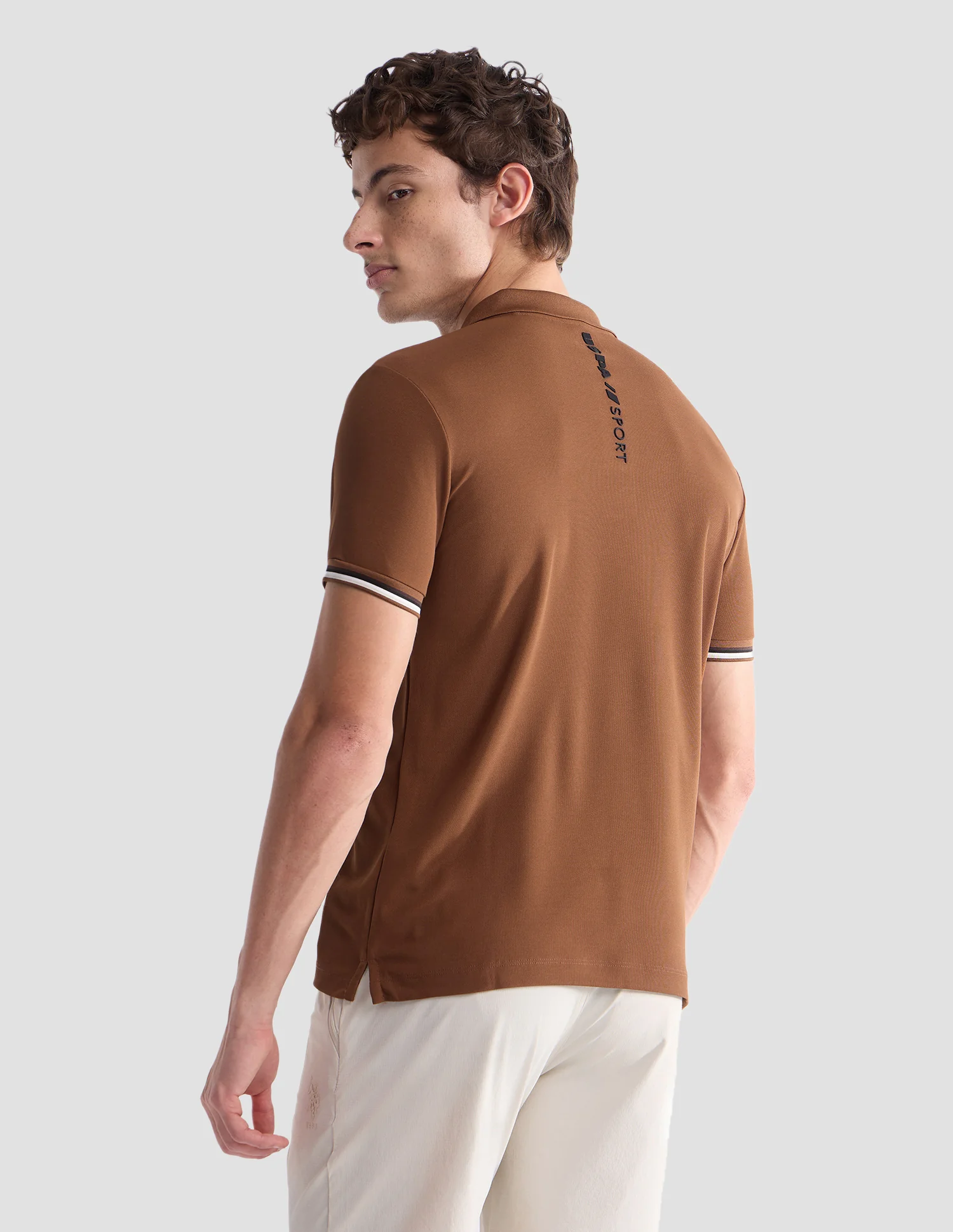 Solid Slim Fit Active Polo Shirt - Image 5