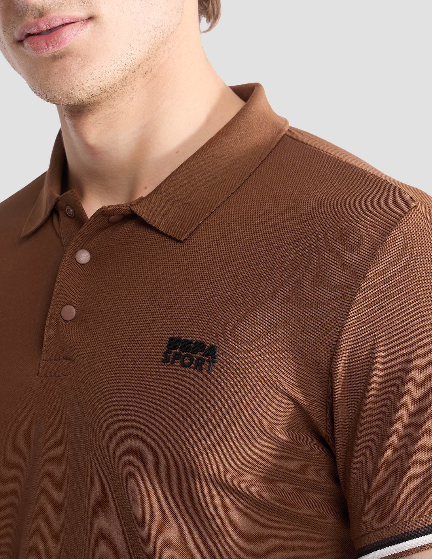 Solid Slim Fit Active Polo Shirt - Image 7