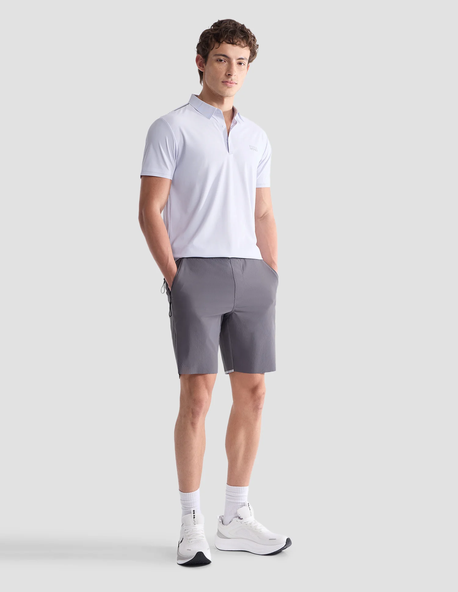 Solid Slim Fit Active Polo Shirt - Image 3