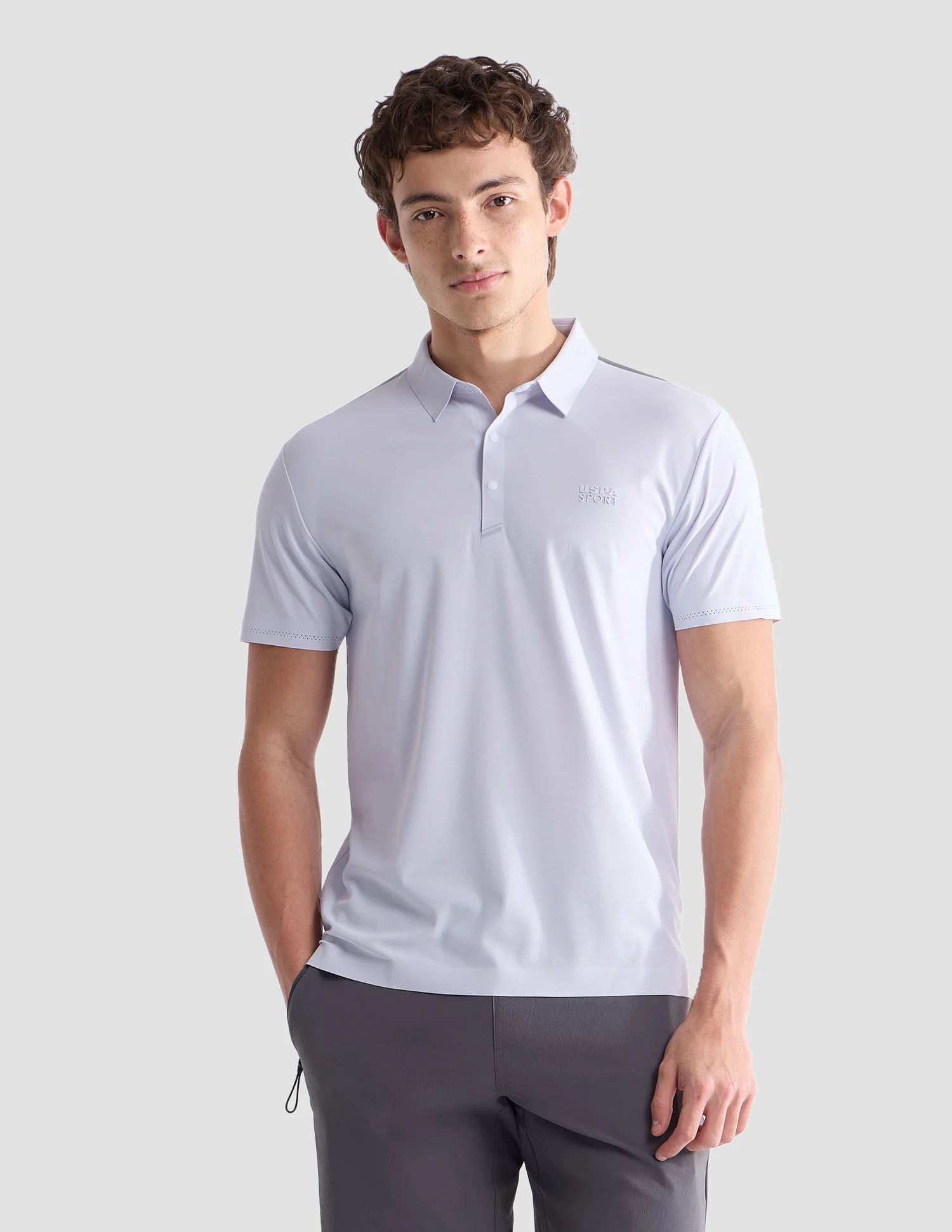 Solid Slim Fit Active Polo Shirt - Image 6