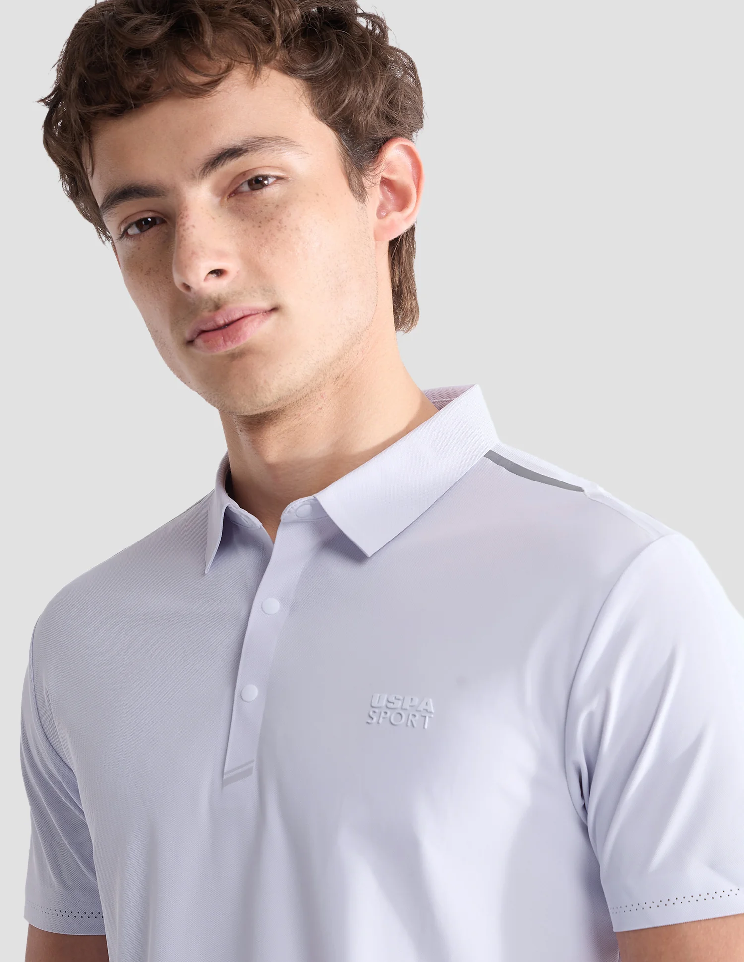 Solid Slim Fit Active Polo Shirt - Image 7