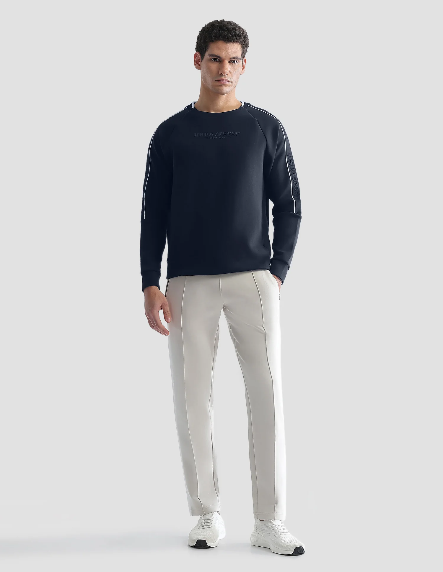 Solid Slim Fit Active Sweatshirt - Image 3