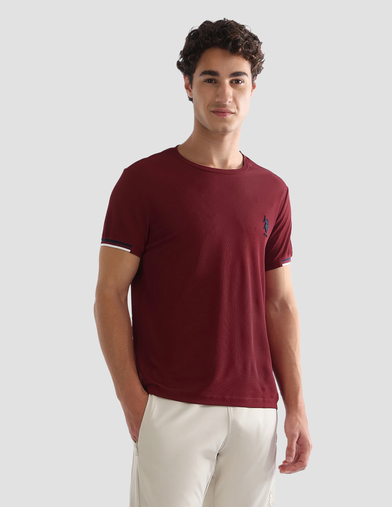 Solid Slim Fit Active T-Shirt - Image 4