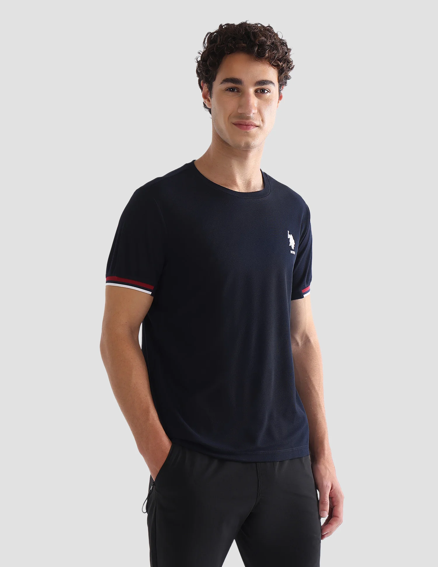 Solid Slim Fit Active T-Shirt - Image 4