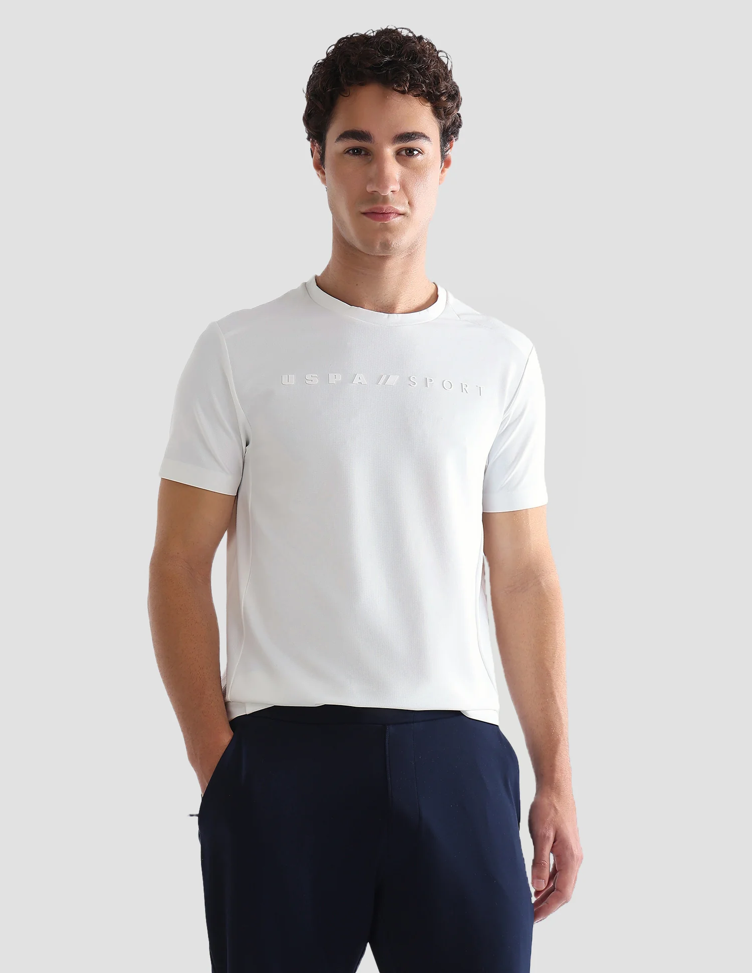 Solid Slim Fit Active T-Shirt