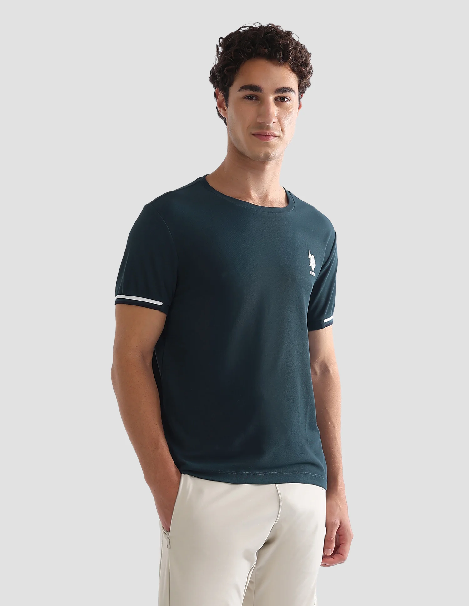 Solid Slim Fit Active T-Shirt - Image 4