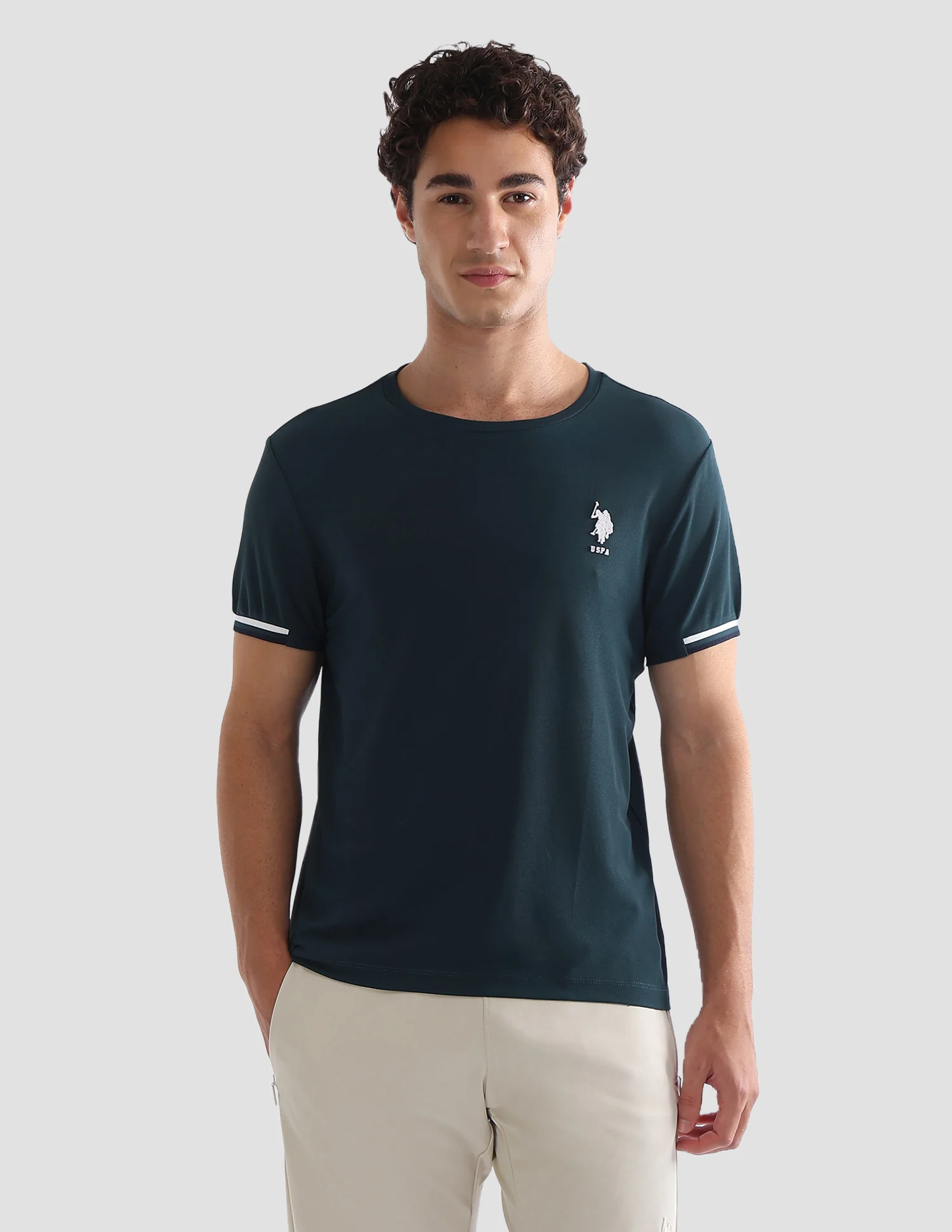 Solid Slim Fit Active T-Shirt - Image 6