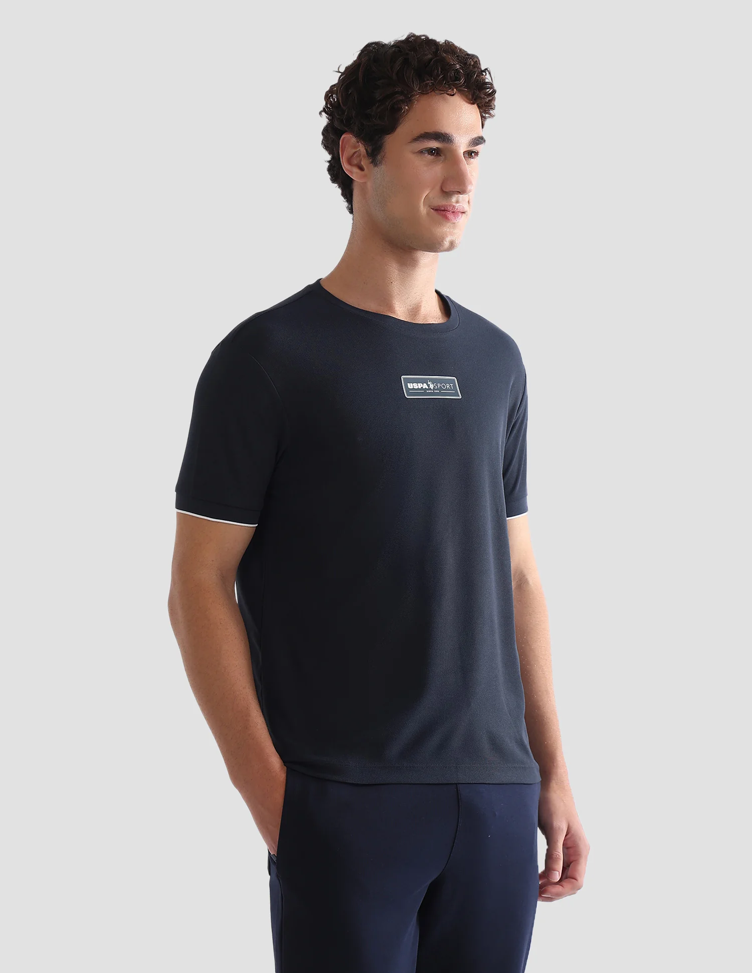 Solid Slim Fit Active T-Shirt - Image 4