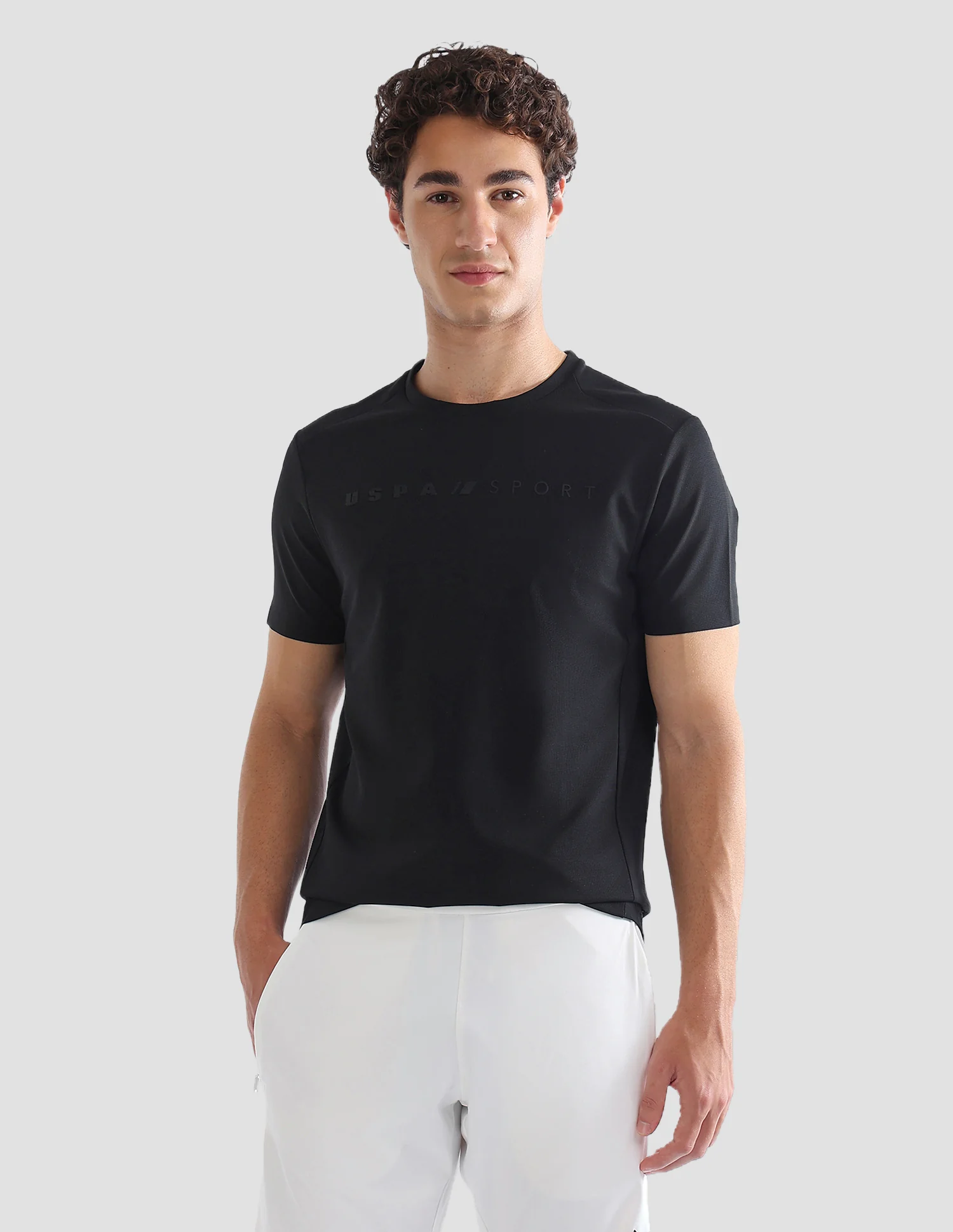 Solid Slim Fit Active T-Shirt