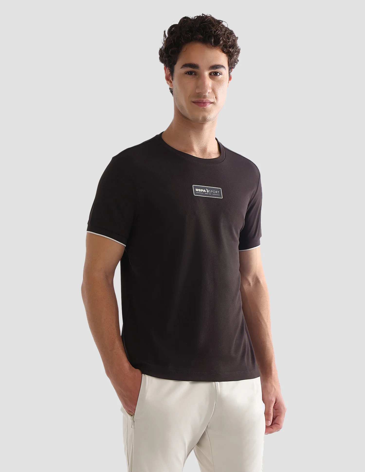 Solid Slim Fit Active T-Shirt - Image 4