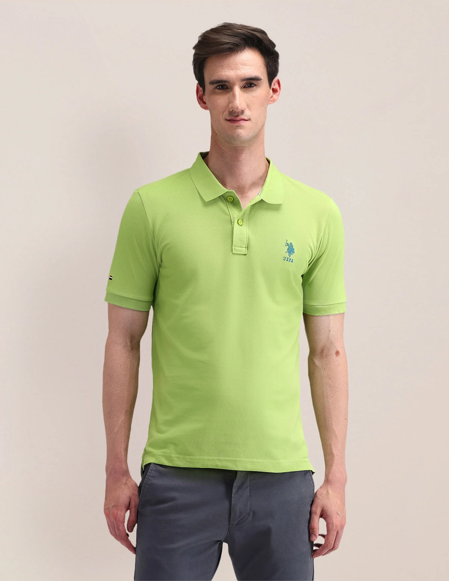 Solid Slim Fit Cotton Polo Shirt - Image 6