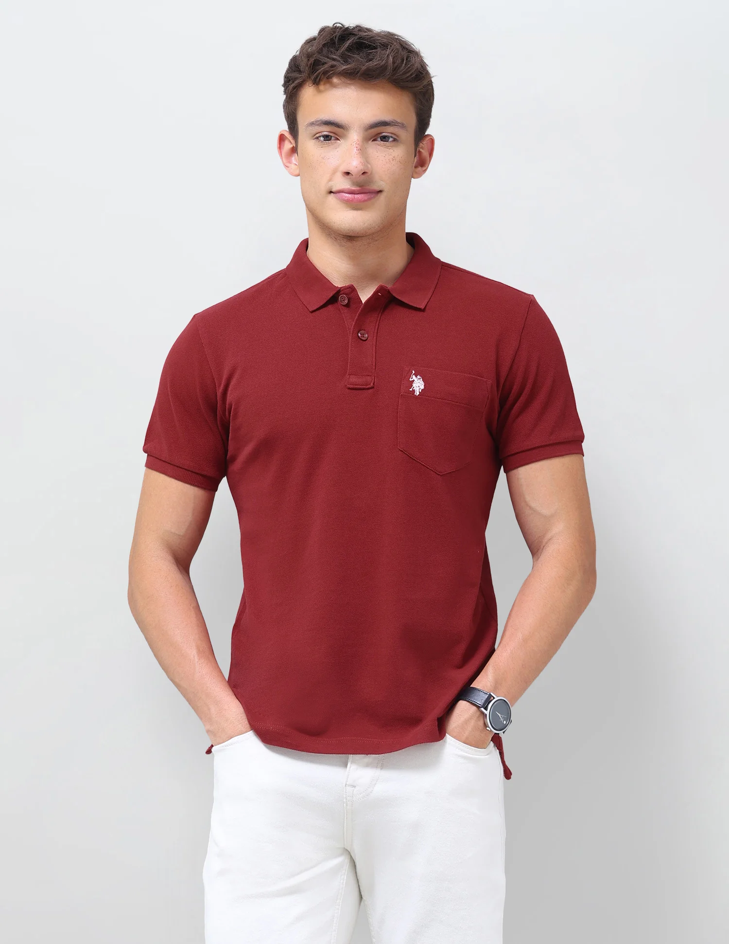 Solid Slim Fit Polo Shirt
