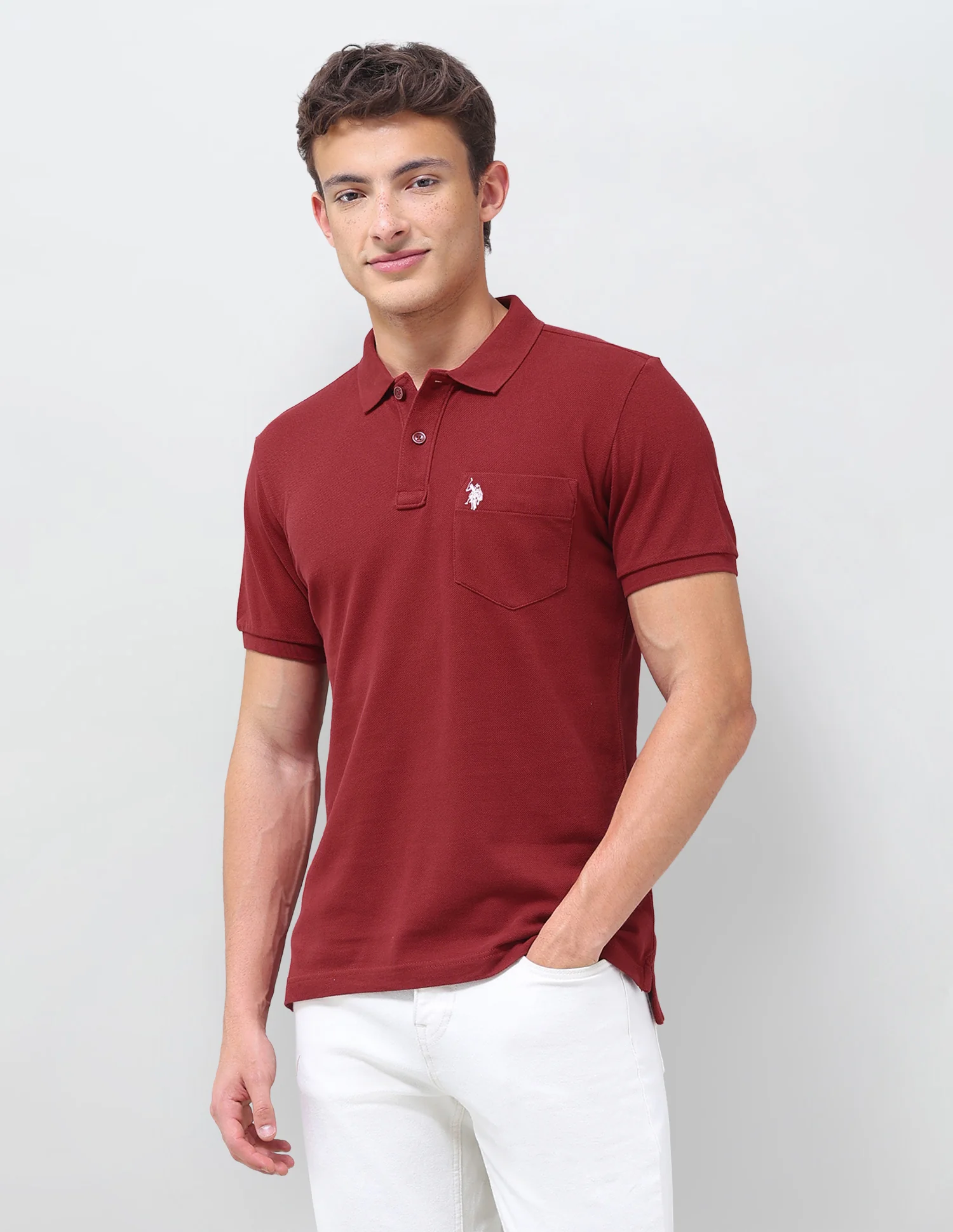 Solid Slim Fit Polo Shirt - Image 4