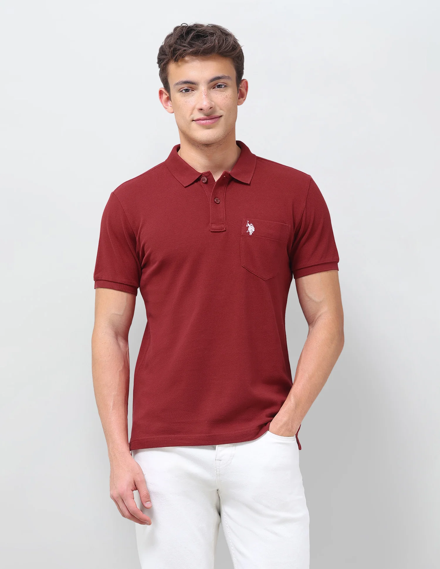 Solid Slim Fit Polo Shirt - Image 6