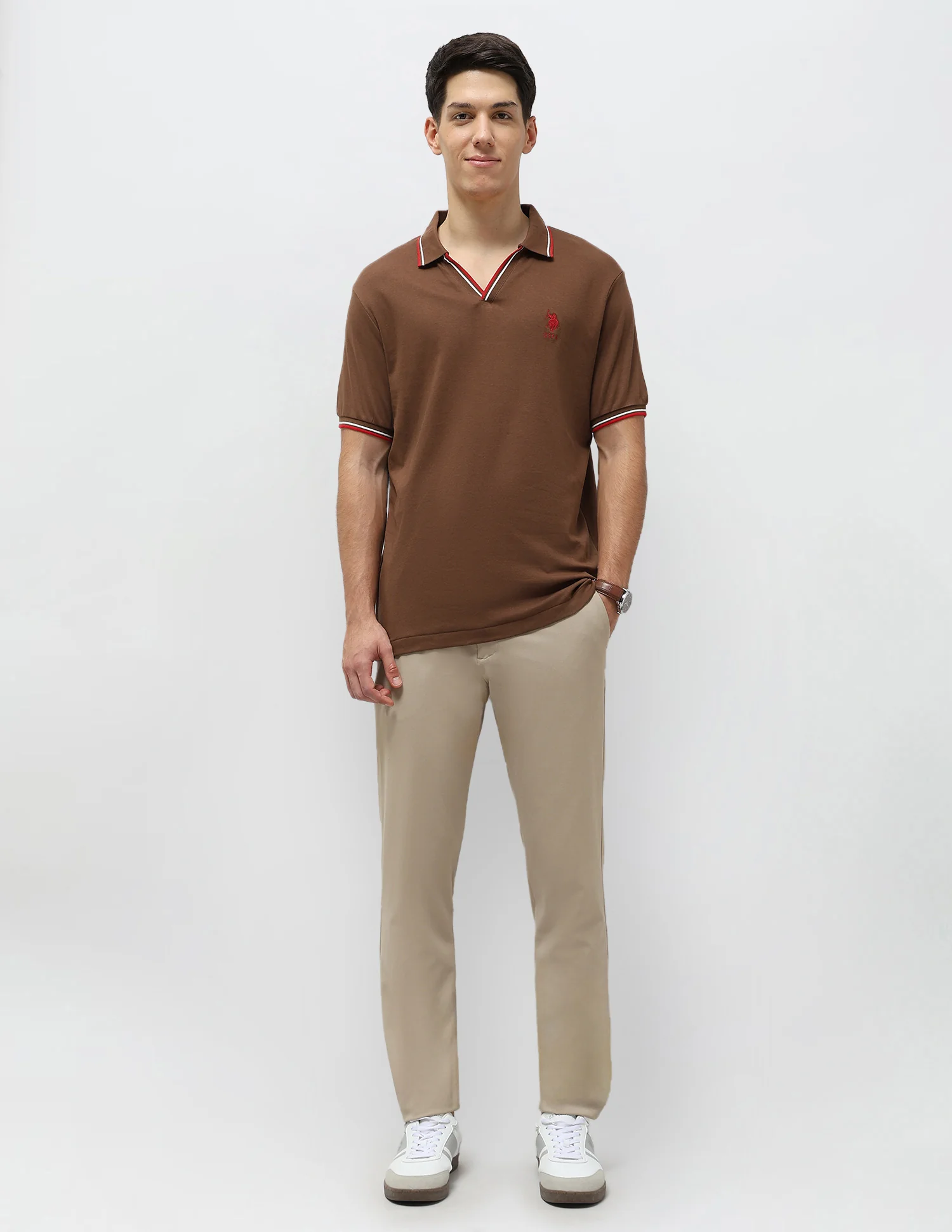 Solid Slim Fit Polo Shirt - Image 3