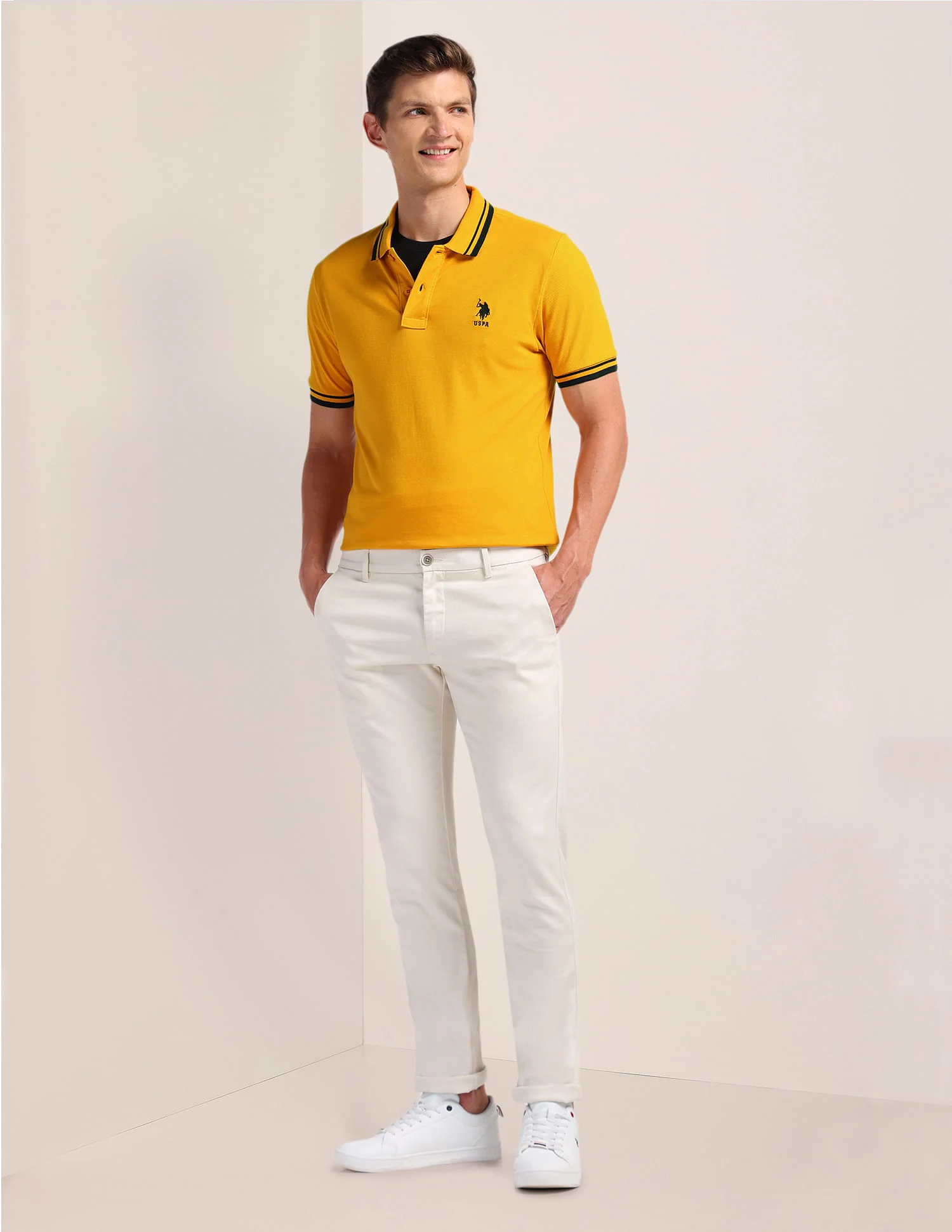 Solid Slim Fit Polo Shirt - Image 3
